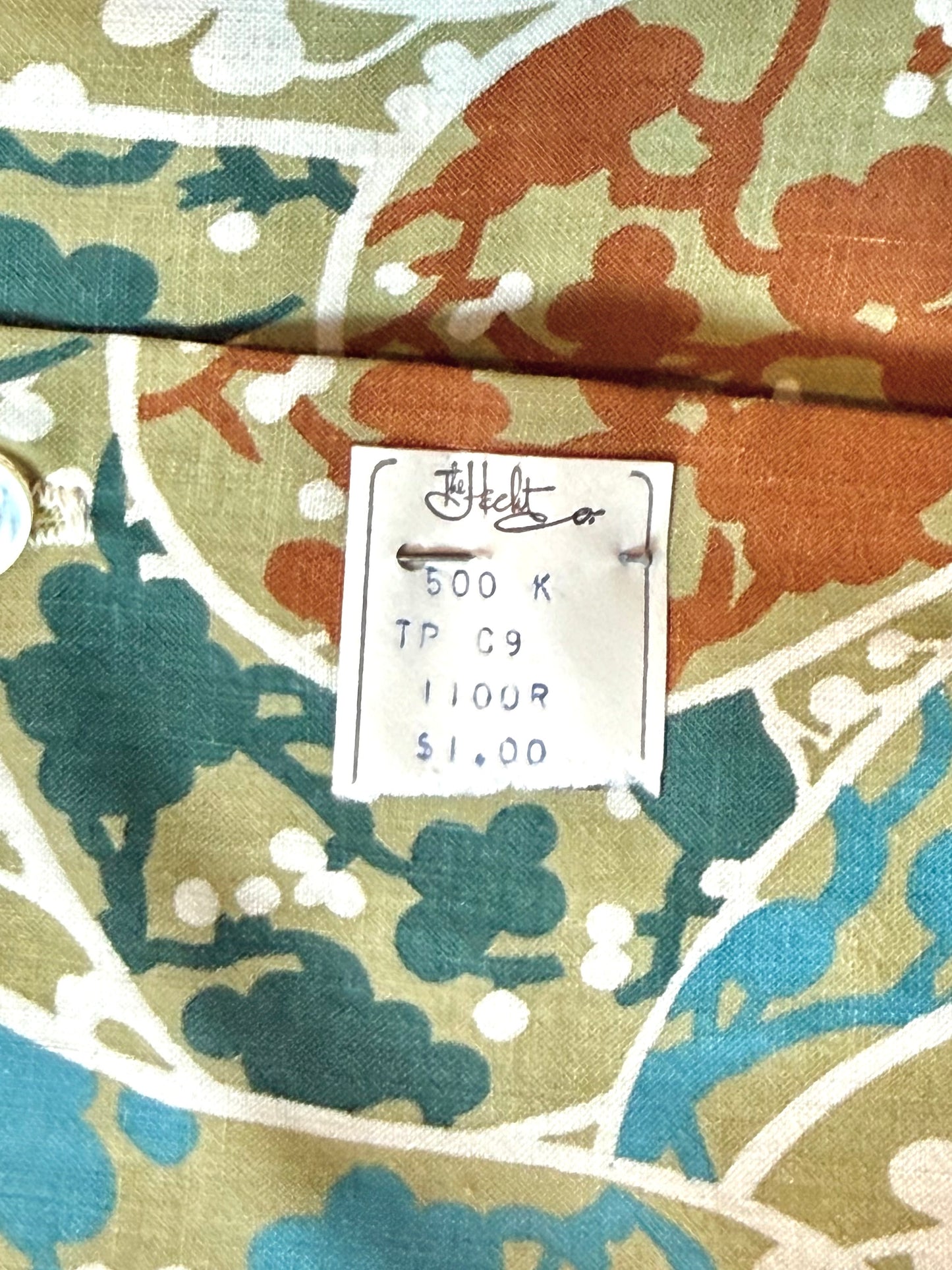 1960s Multicolored Short Sleeve Button Up Blouse