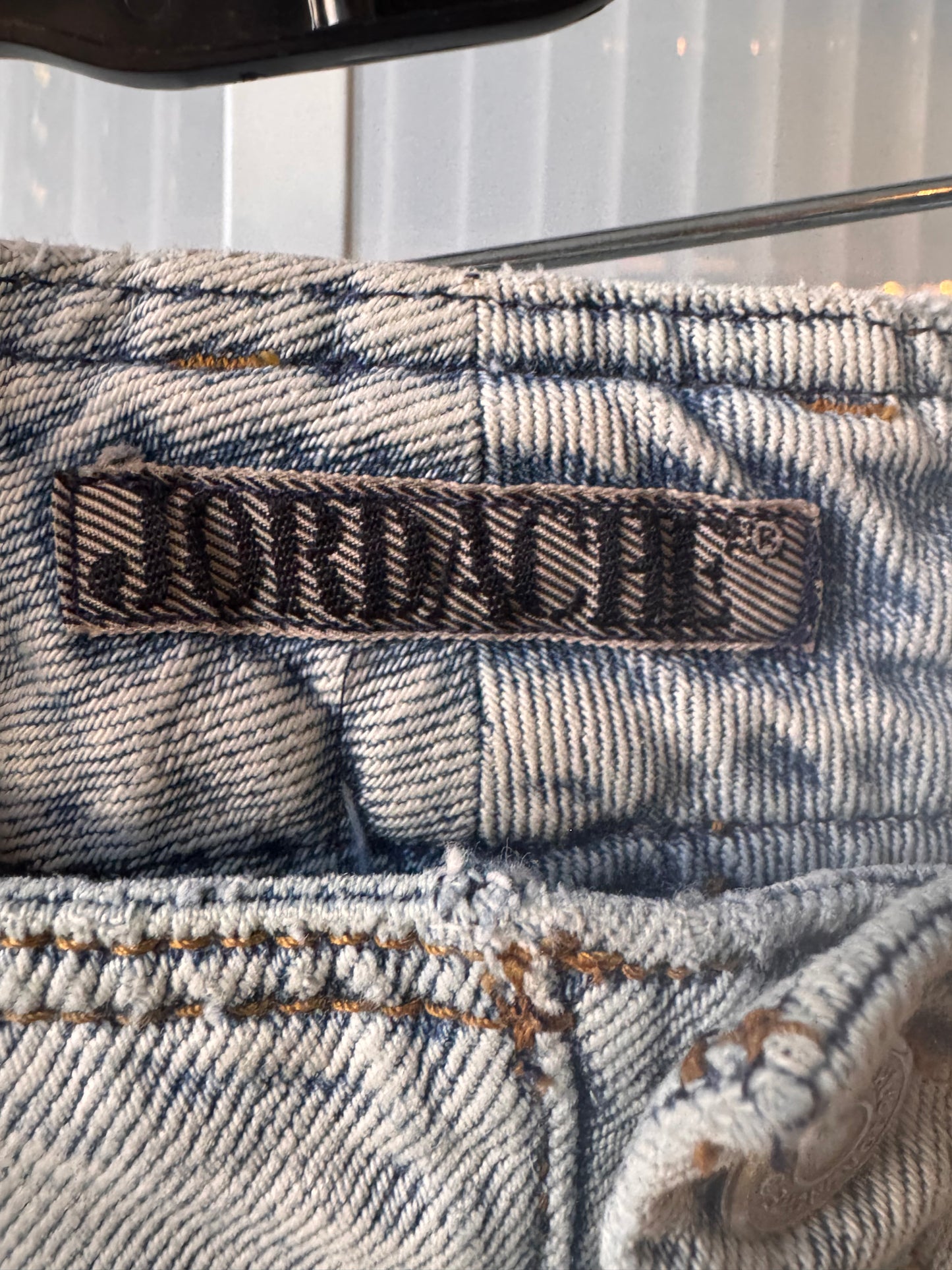 1980s Jordache Light Blue Acid Wash Denim Shorts