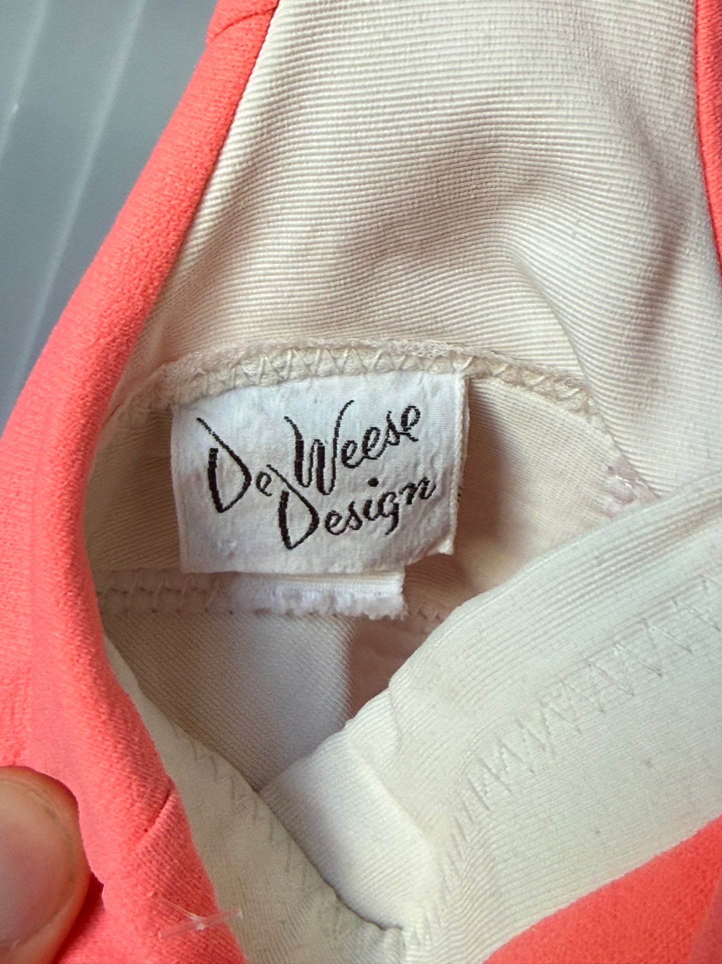 1960s DeWeese Design Coral Pink 2-Piece Swimsuit