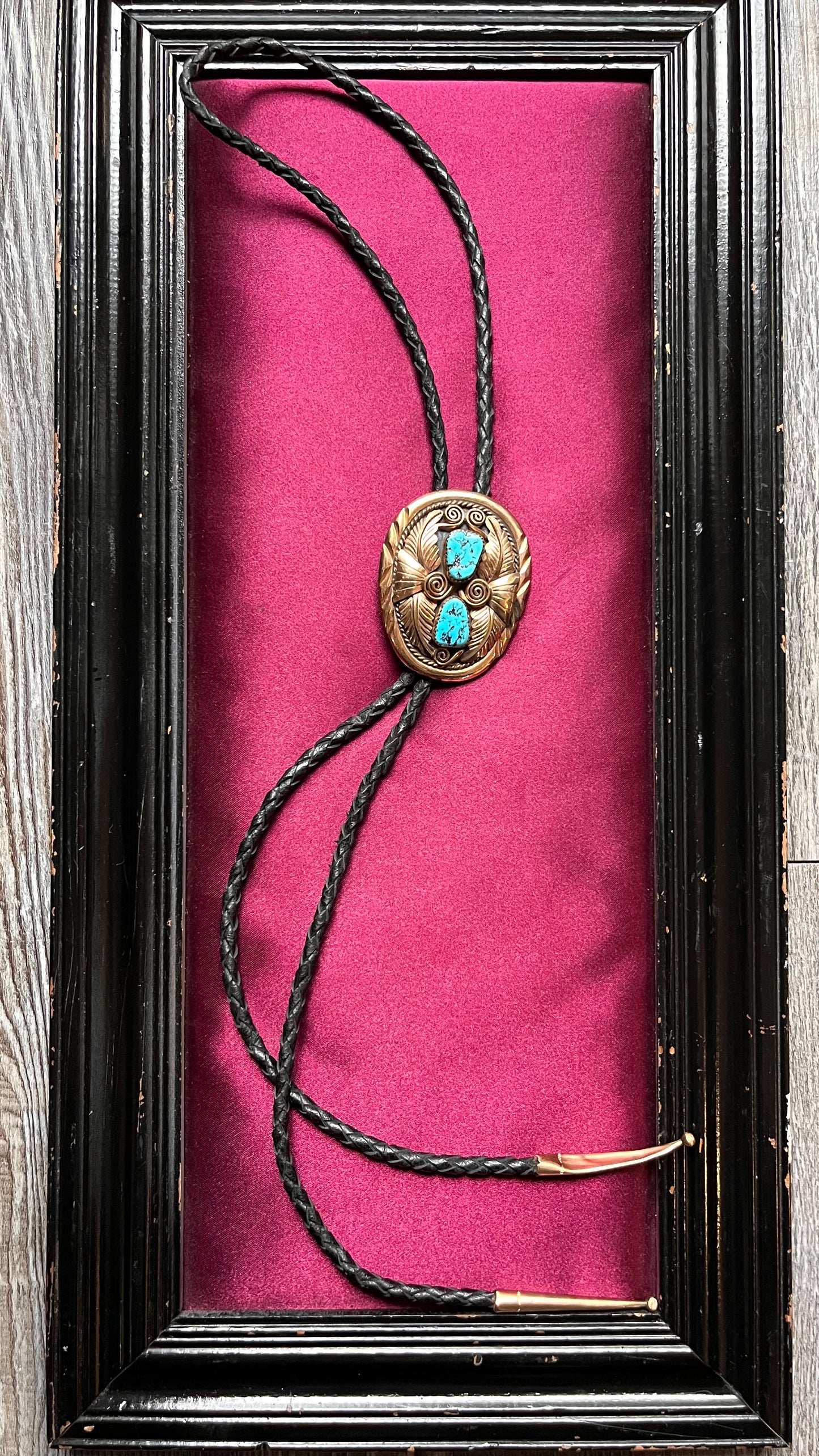 Gold & Turquoise Bolo Tie
