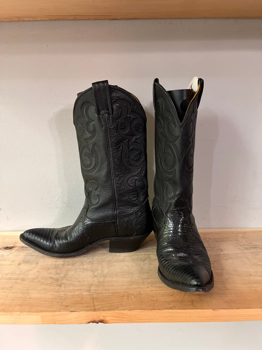 Nocona Black Leather Boots