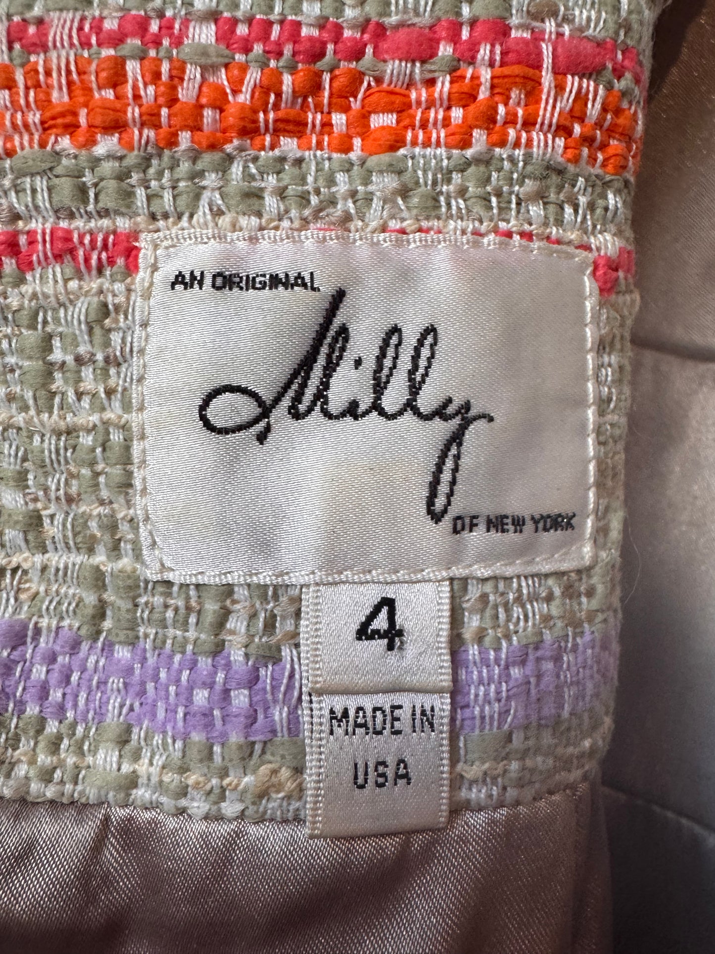 1960/70s Green Purple & Orange Striped Backless Dress