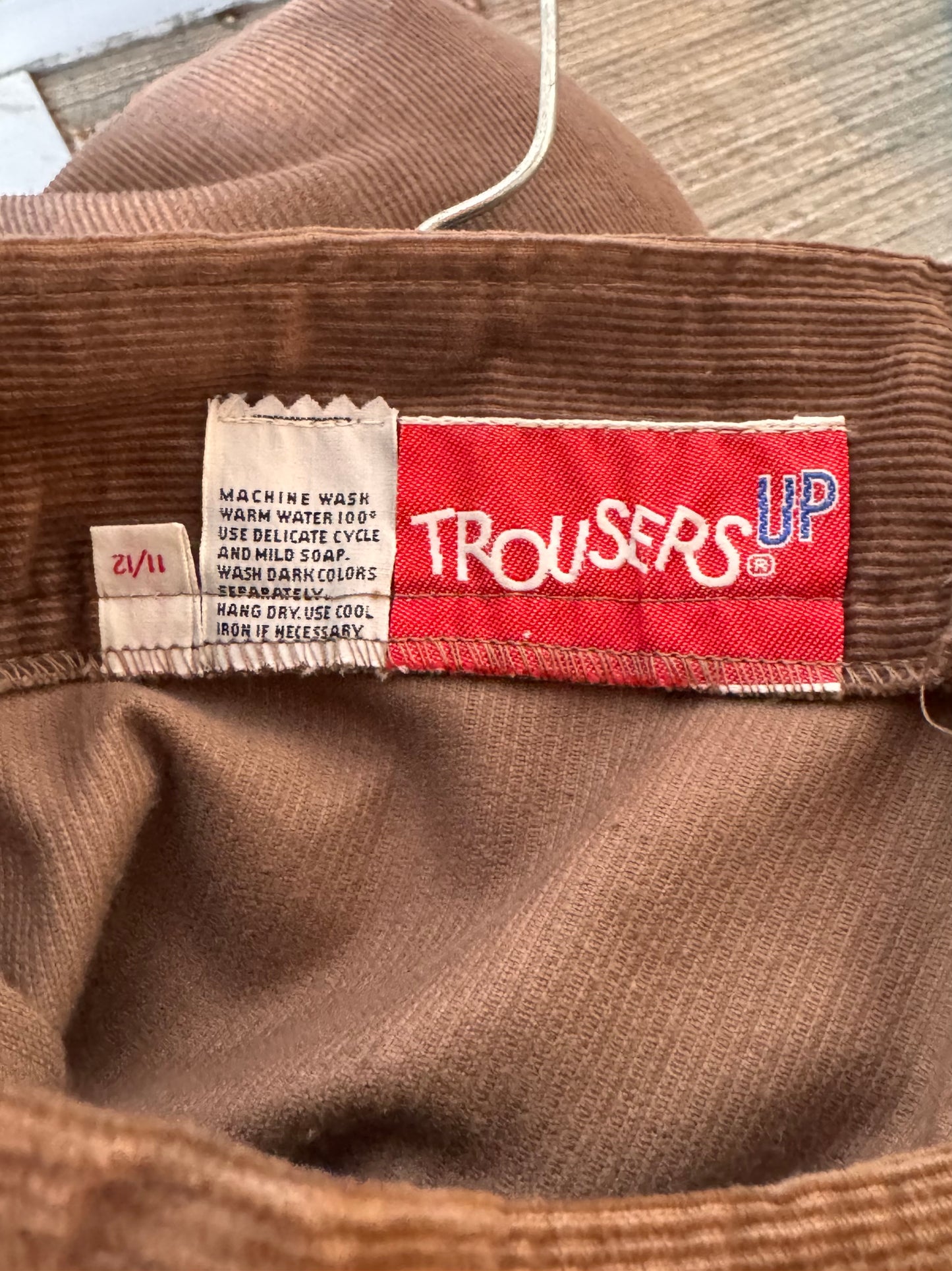 1970s Mocha Brown Corduroy A-Line Skirt