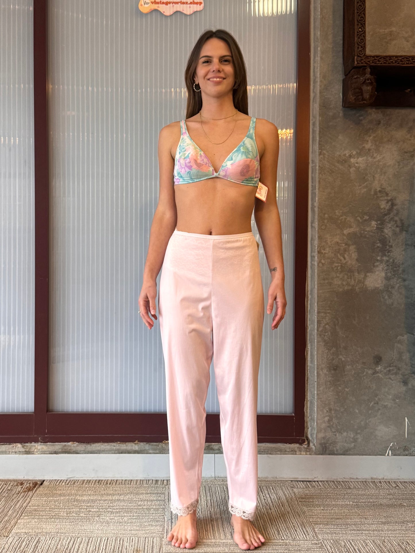 1960s Pinehurst Pink Satin Pajama Pants
