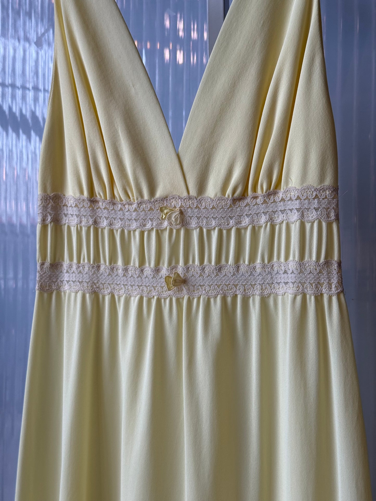 1970s Butter Yellow Nightgown