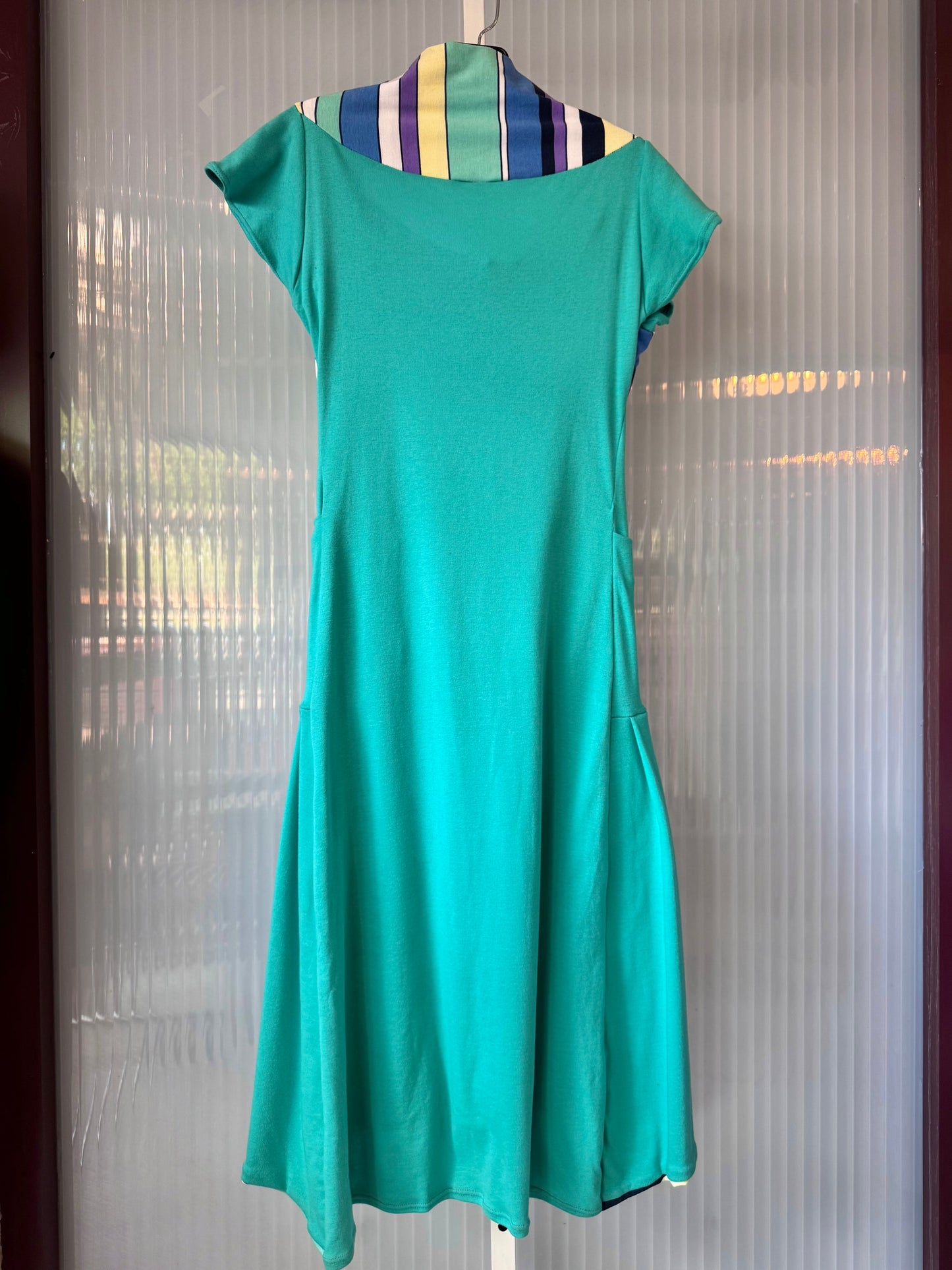 2000s Teal & Striped Dress