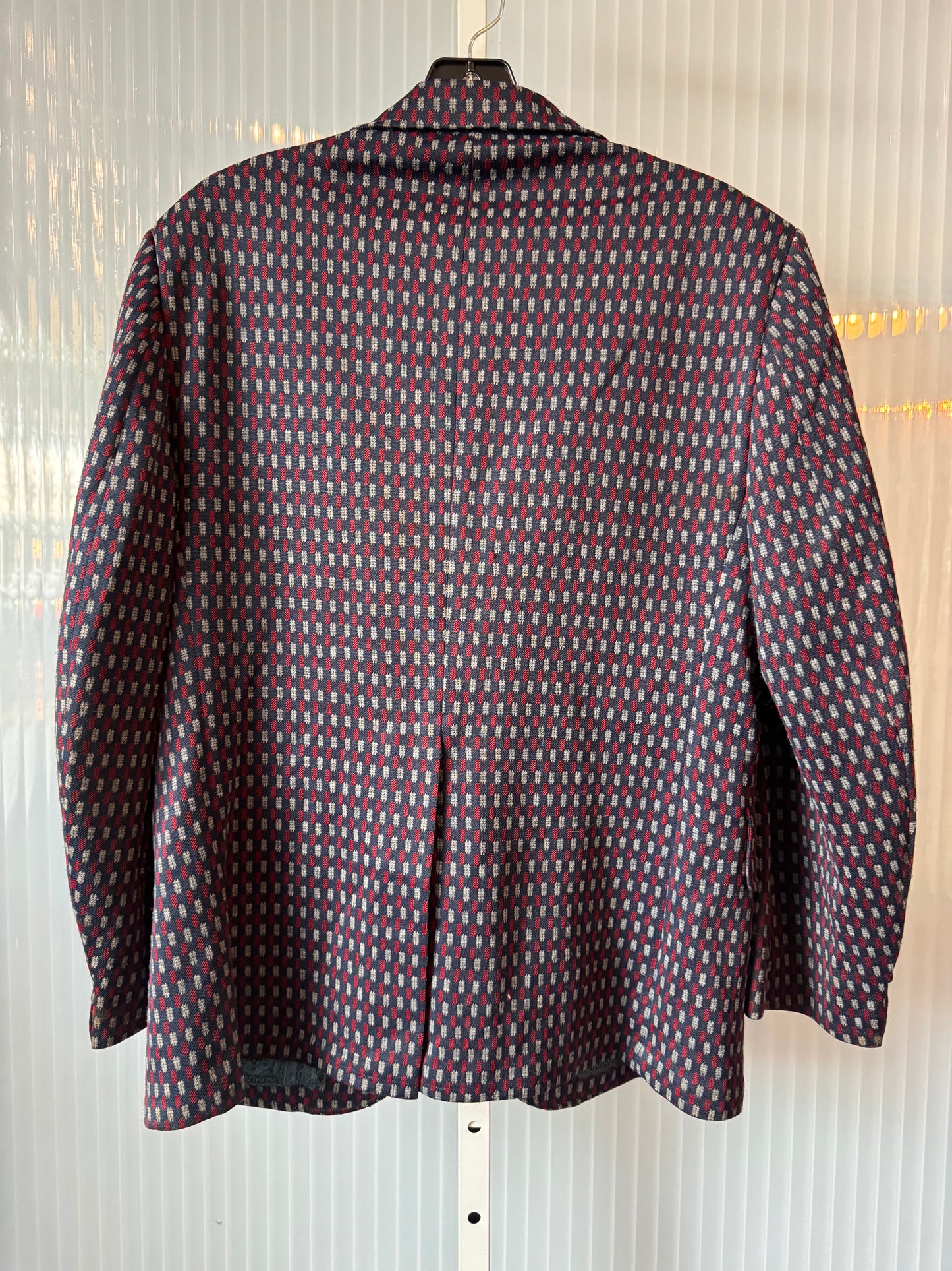 1970s Blue & Red Suit Jacket