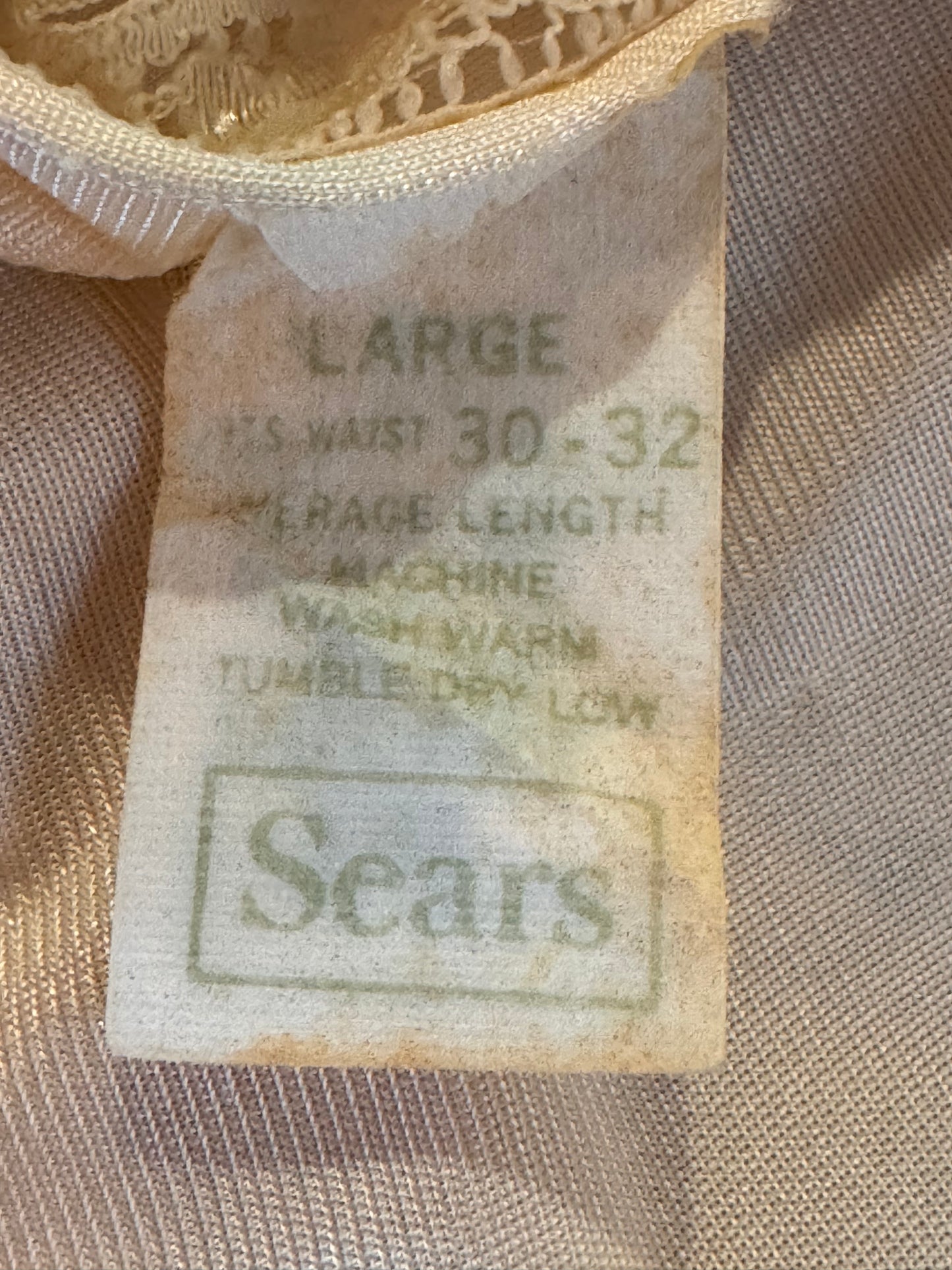 1970s Sears Golden Ivory Skirt Slip
