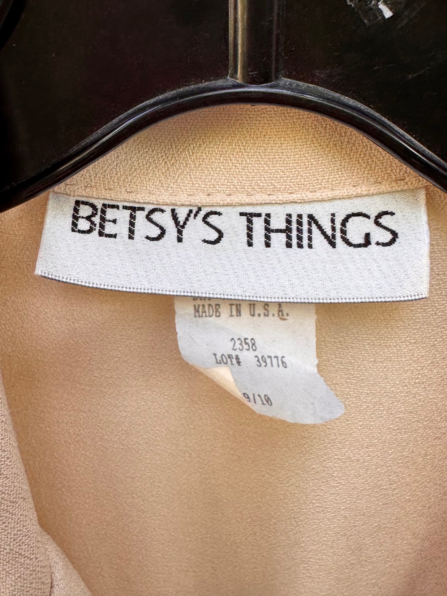 1980s Cream Jacket Dress with Leopard Buttons & Buckles