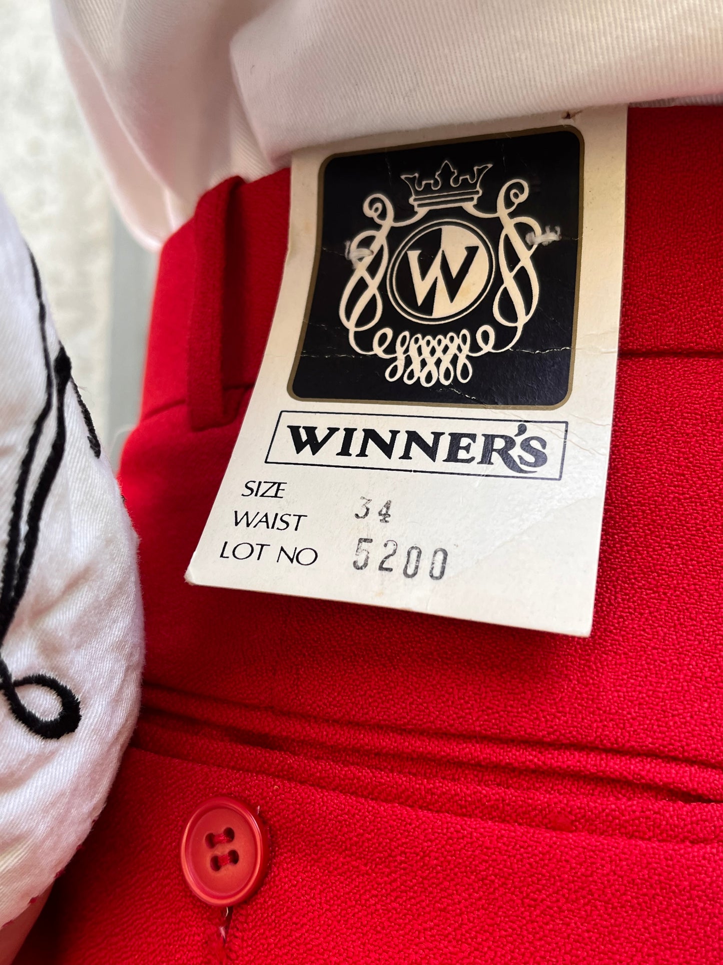 1980s Winner's Red Pleated Trousers