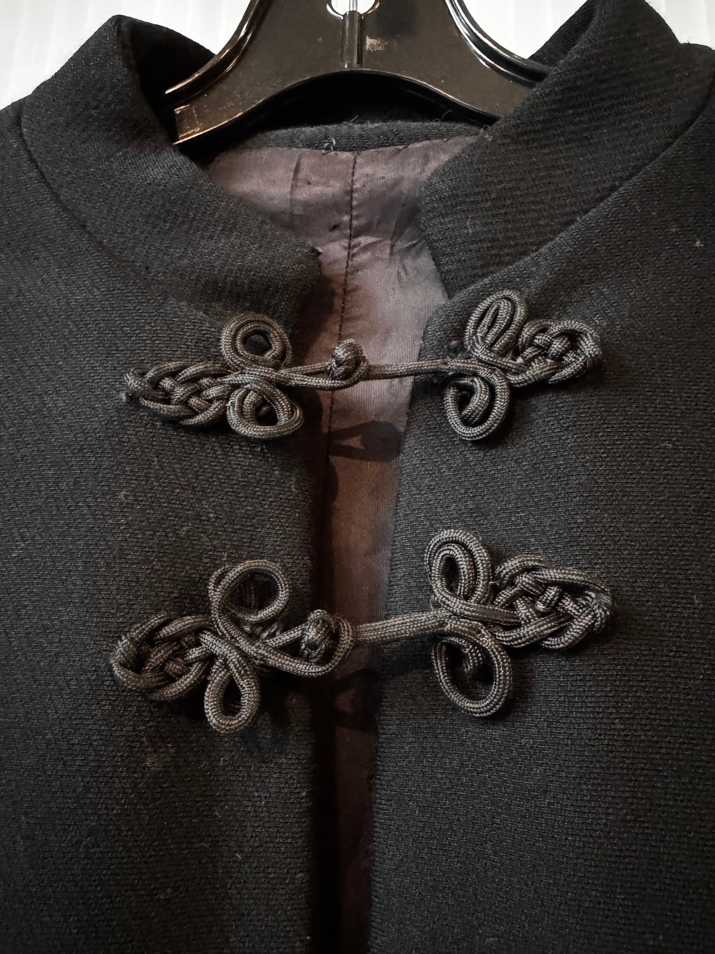 1960s Black Cape with Frog Closures