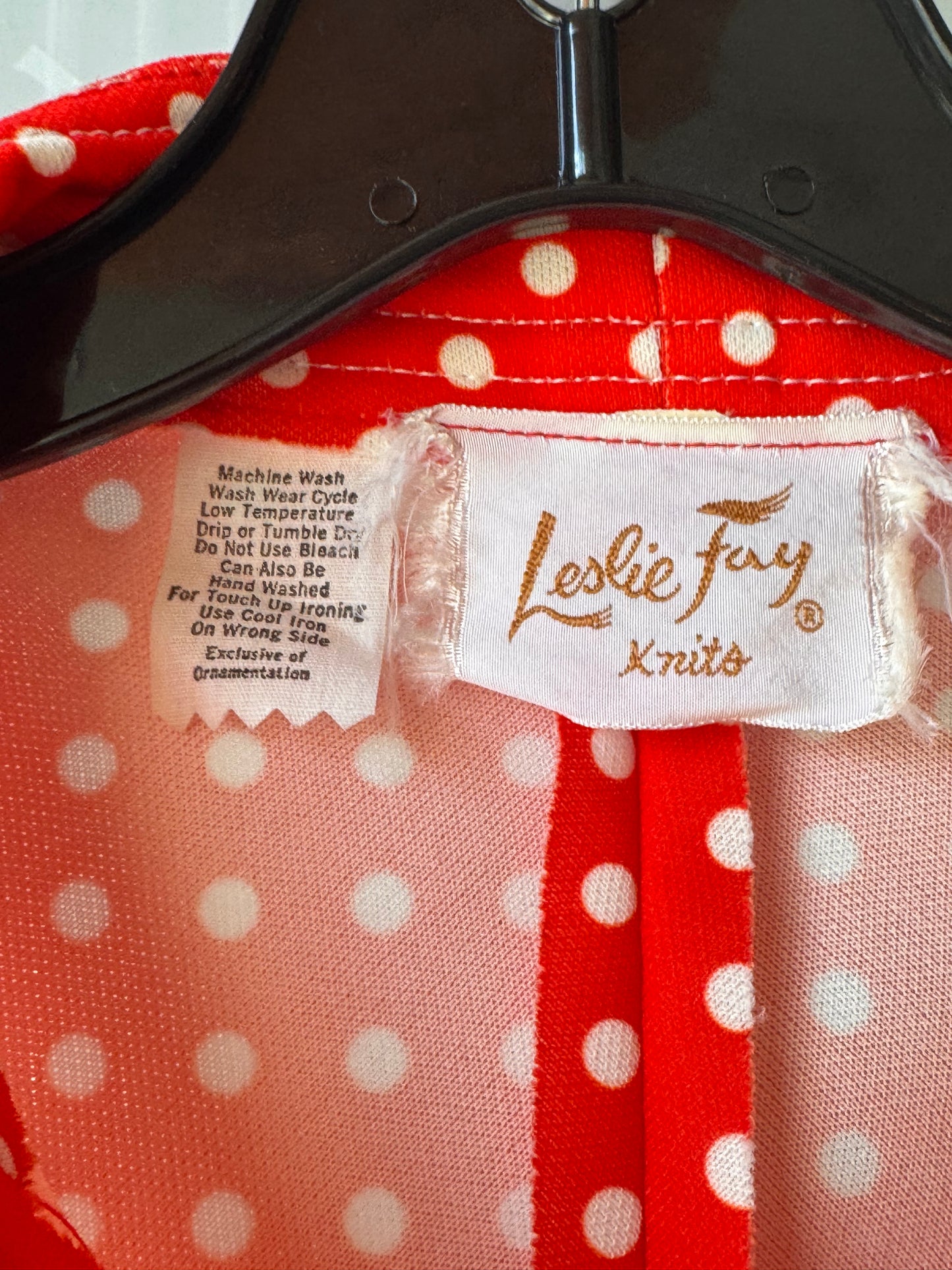 1970s Red & White Polka Dot Dress w/ Pintuck Detail