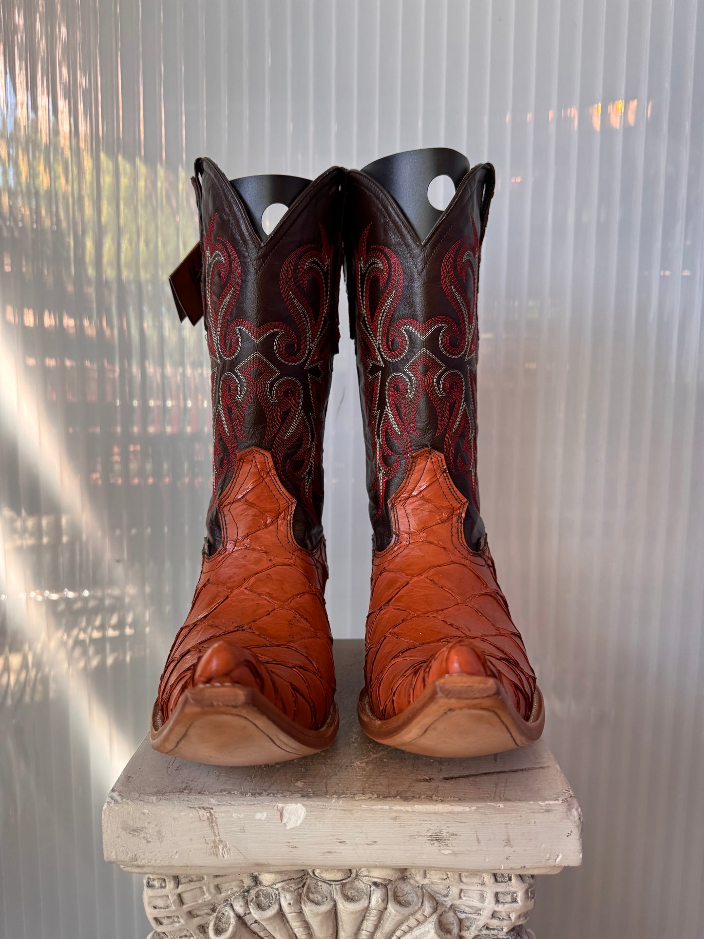 Parrall Pirarucu Skin Boots Size Size 10 1/2