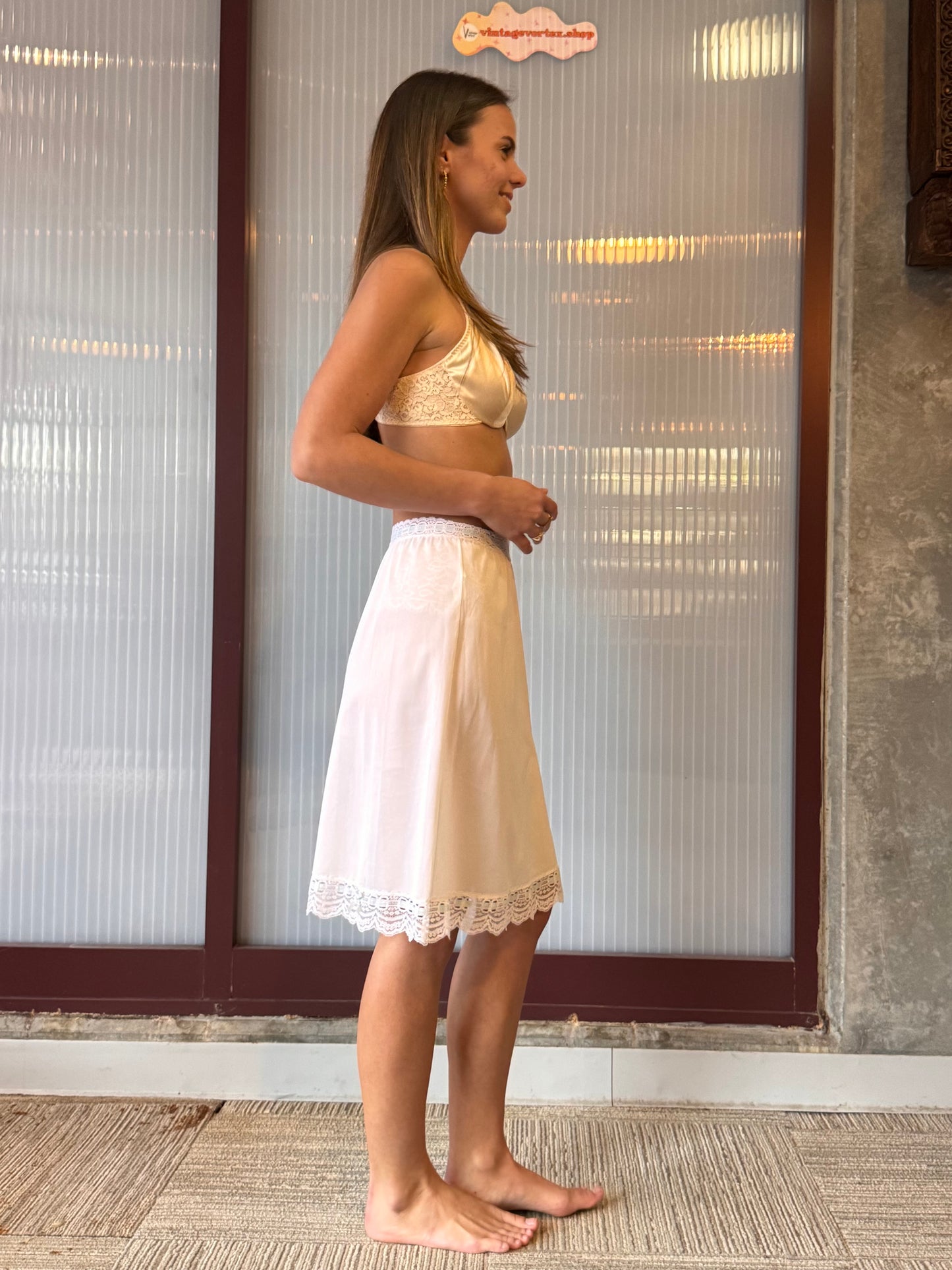 1970s Olga White Skirt Slip