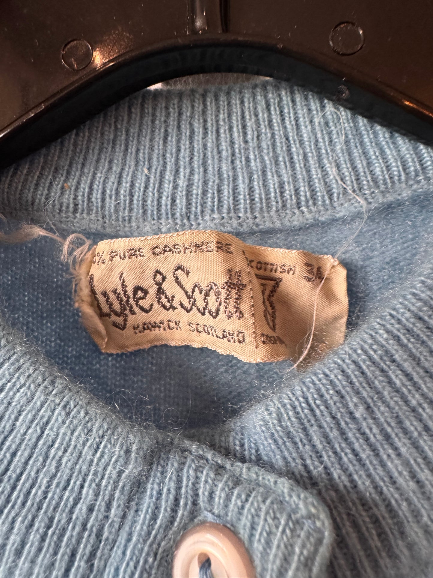 1950s Light Blue Wool Cardigan