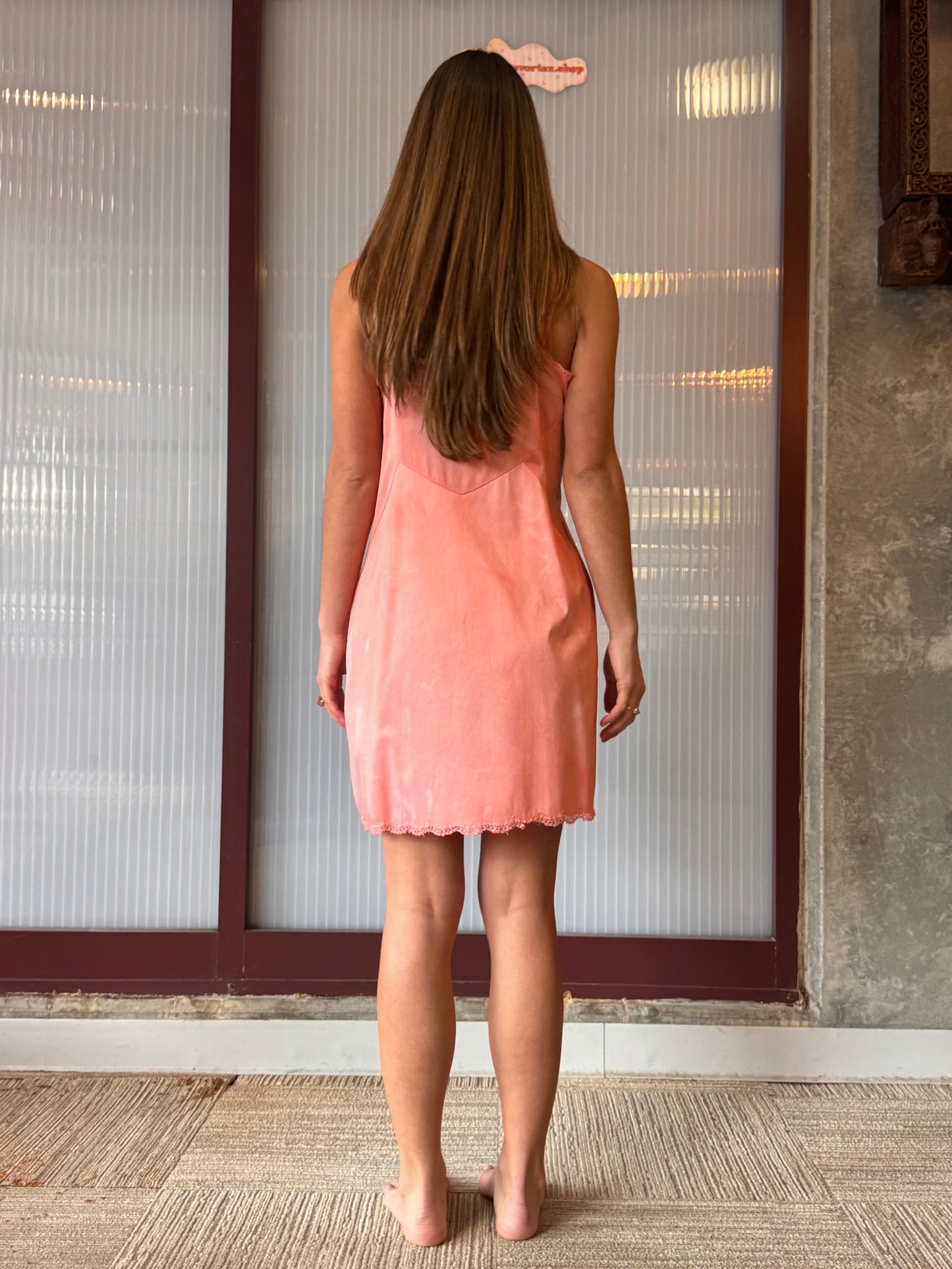 1950s Pink Tie Dye Slip