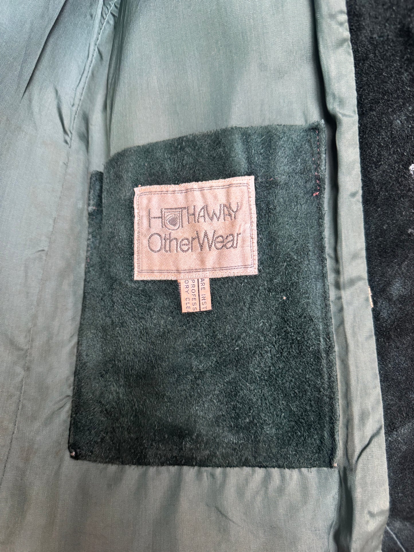 1970s Dark Green Suede Snap-Up Jacket