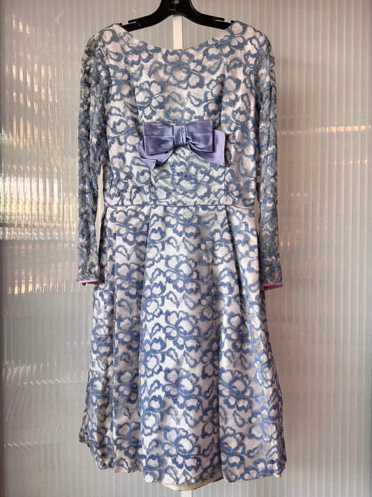 1950s Periwinkle Blue Lace Dress