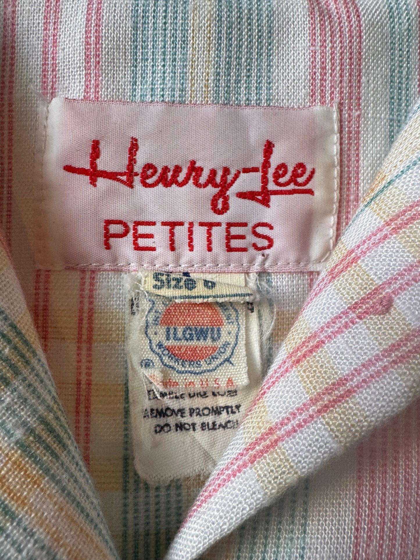 1970s White Teal & Pink Shirtwaist Dress