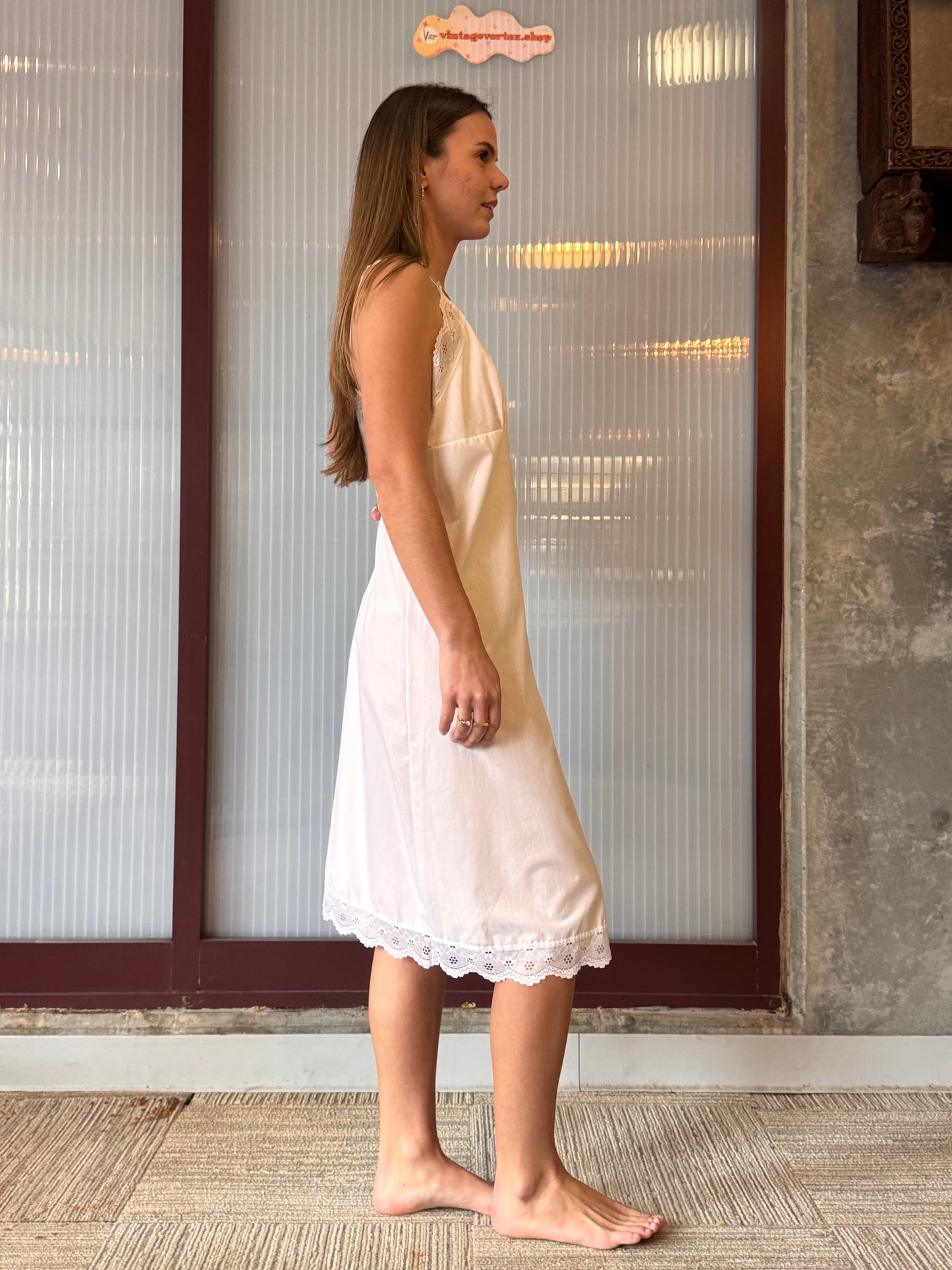 1960s Dixie Belle White Linen Slip