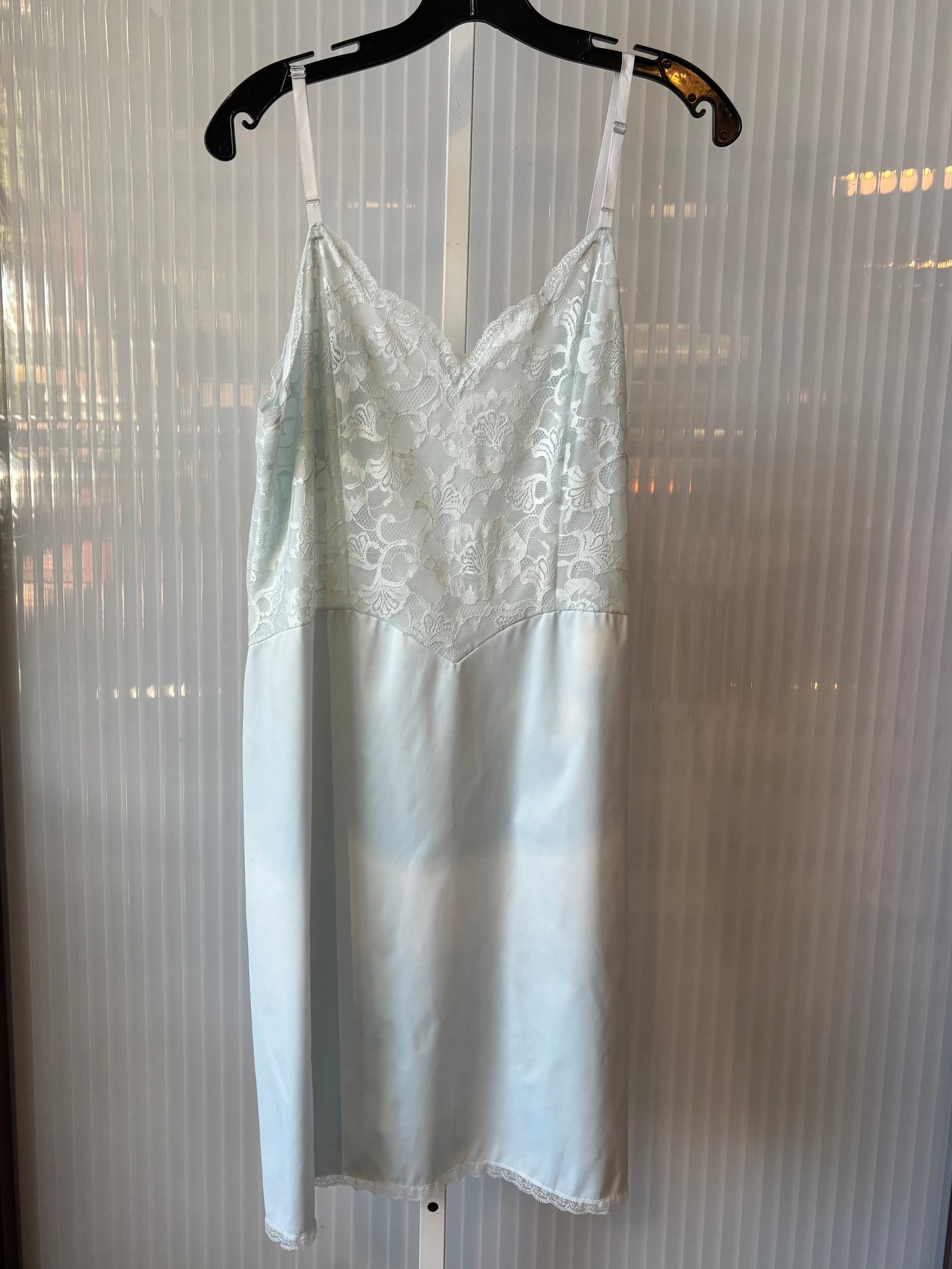 1960s Sky Blue Lacey Slip
