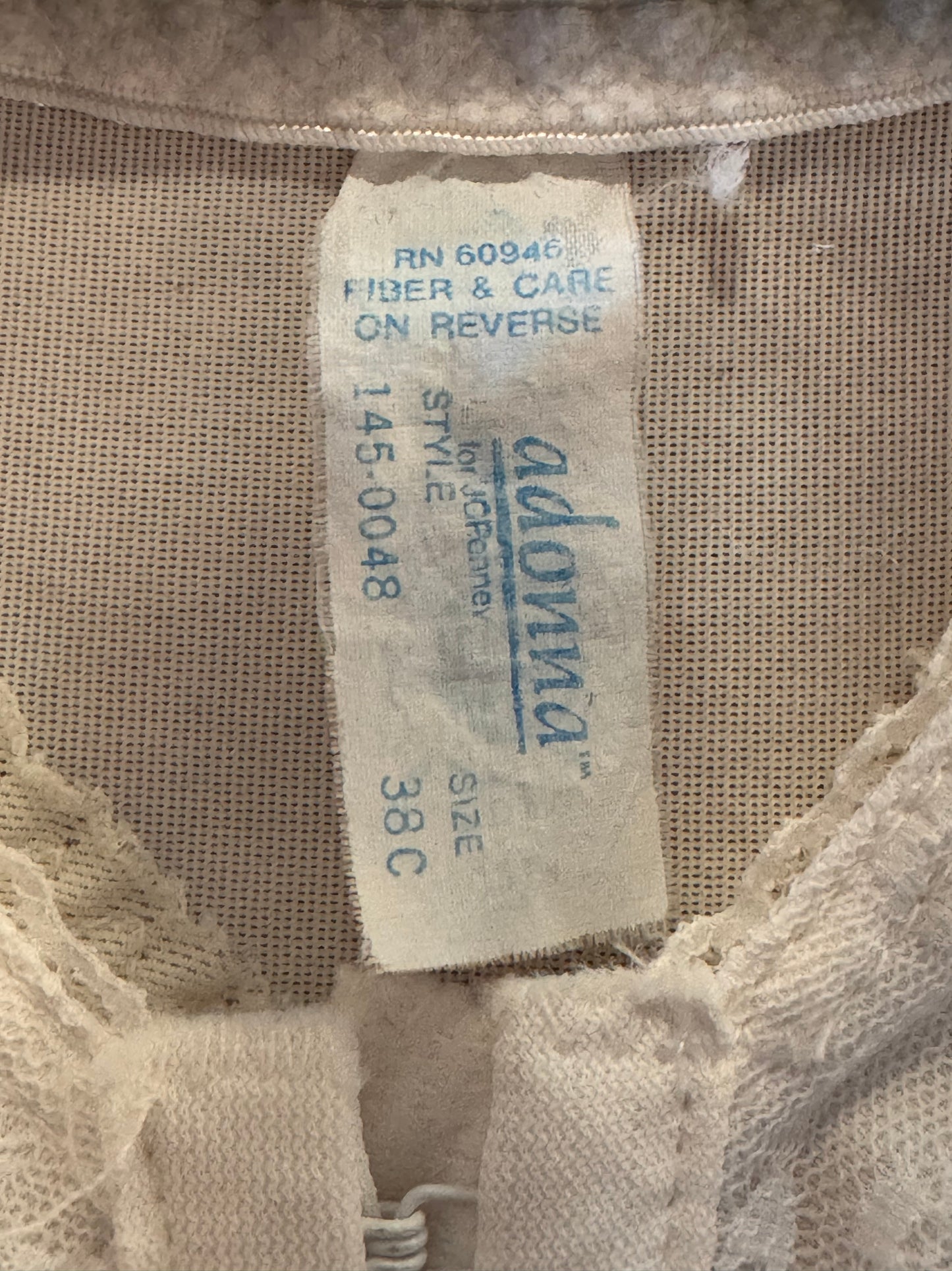 1960s Adonna Cream Shapewear Bodysuit