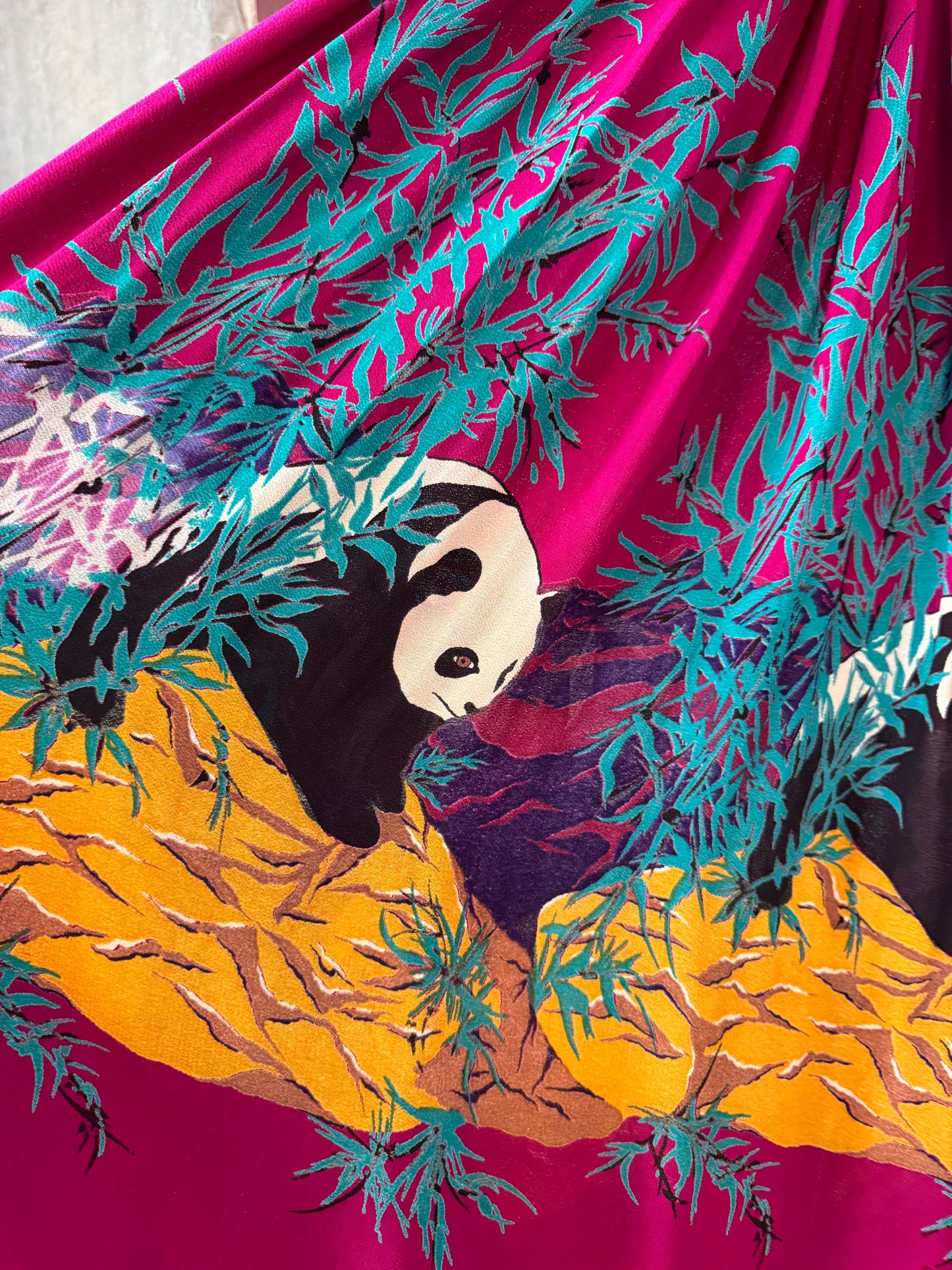 Fuchsia Bamboo Panda Skirt