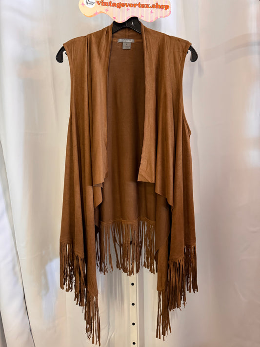 1970s Reproduction Faux-Suede Fringe Vest