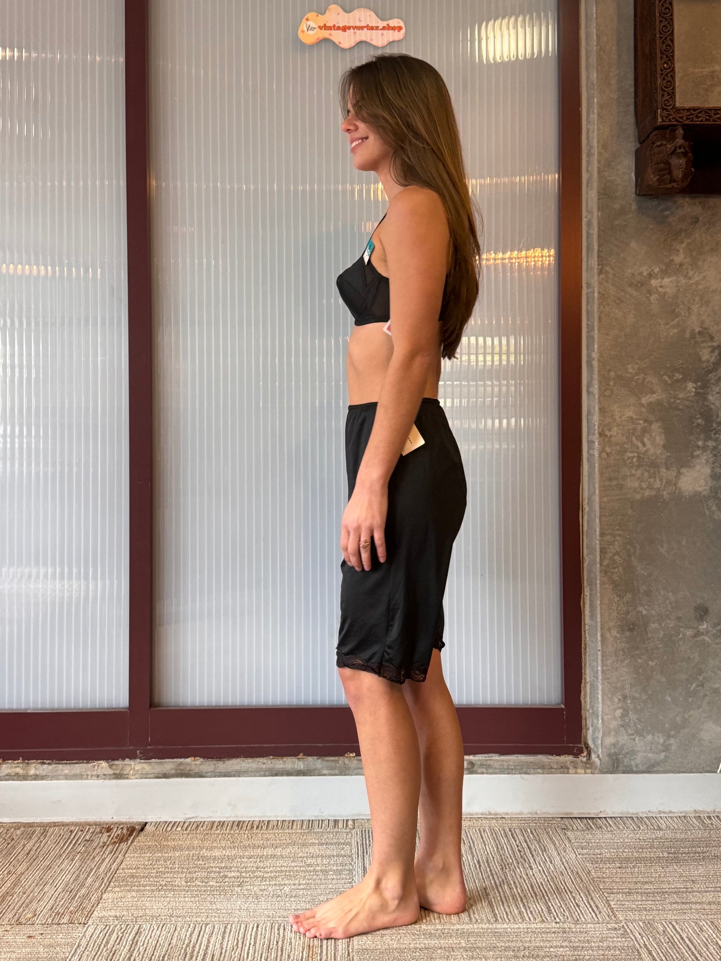 1950s Heiress Black Slip Shorts