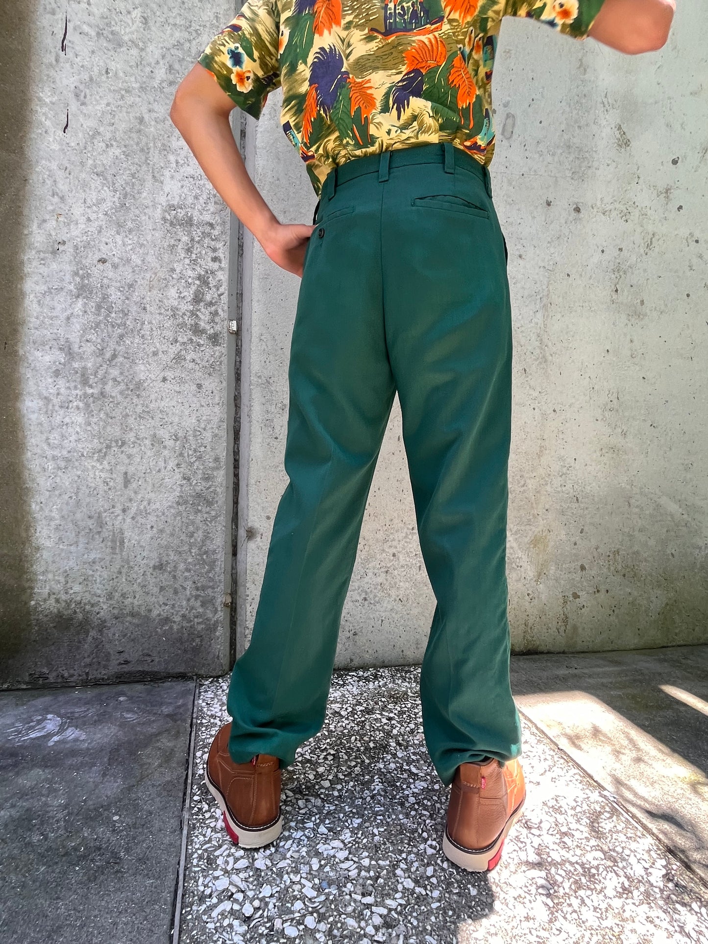1970s Coca Cola Green Uniform Pants