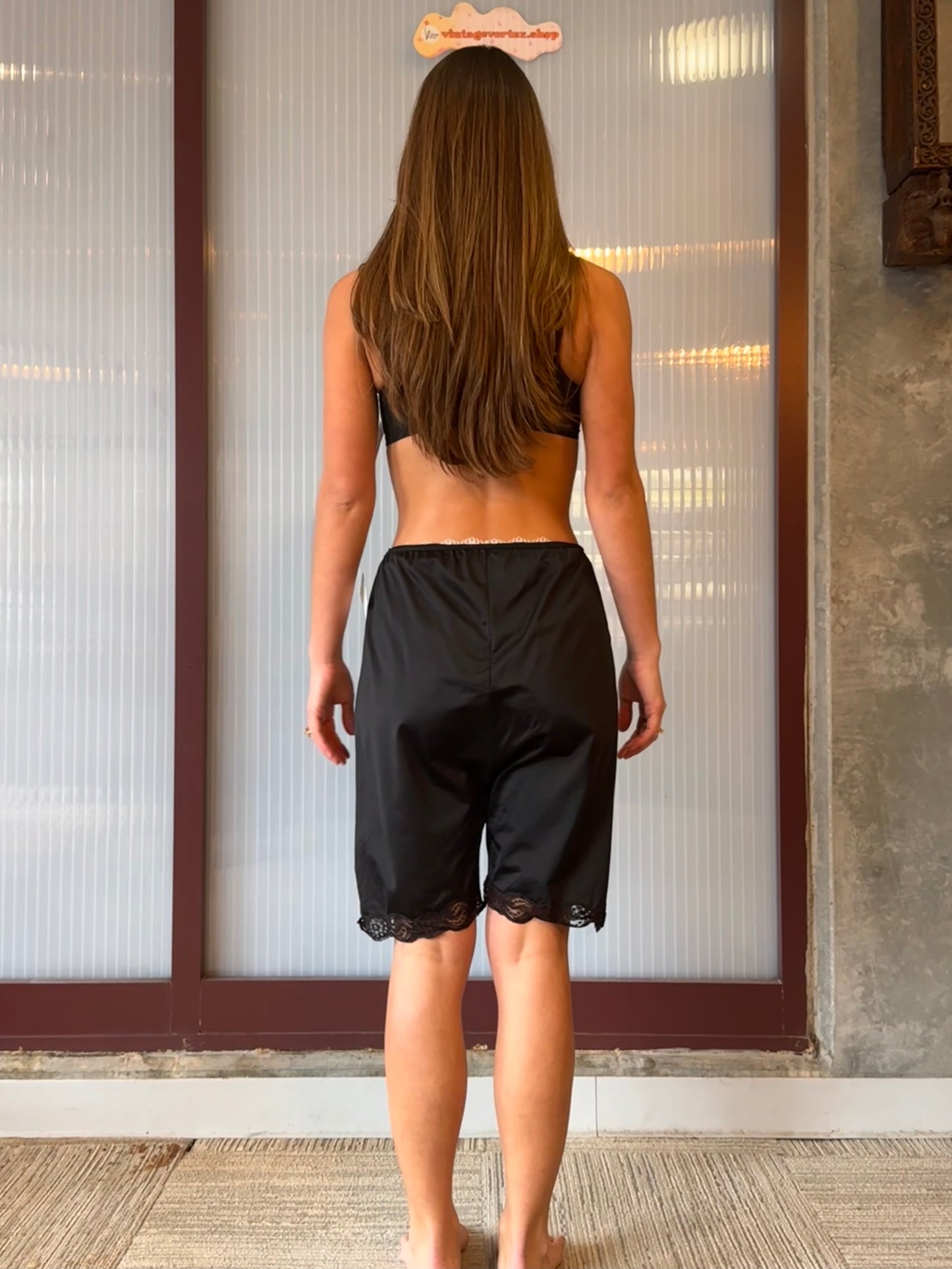 1950s Heiress Black Slip Shorts