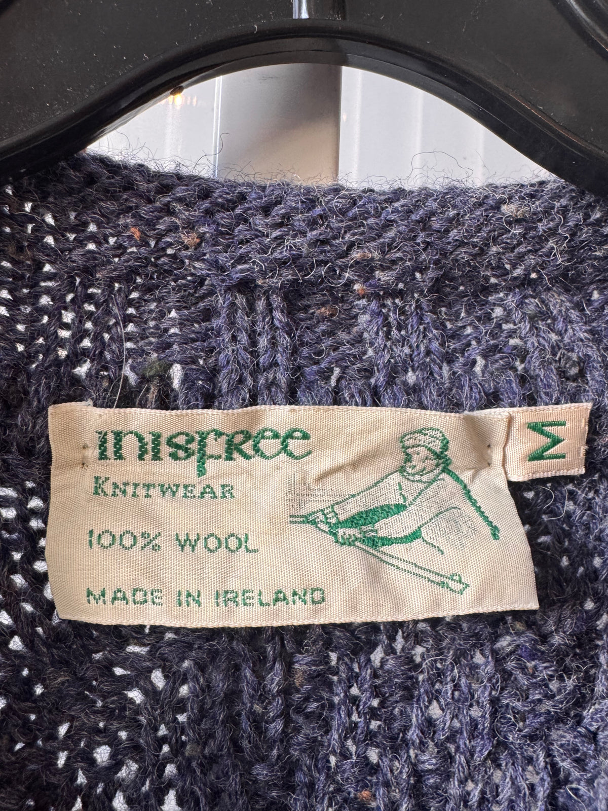 1970s Navy Blue Chunky Knit Sweater