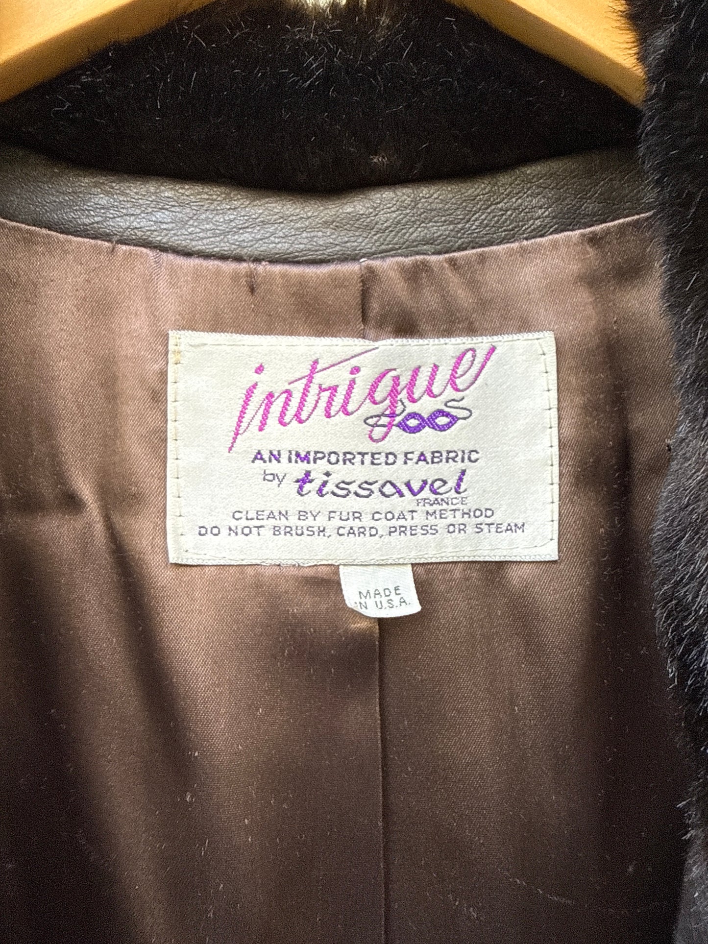 1960s Union Made Brown Faux Fur Coat