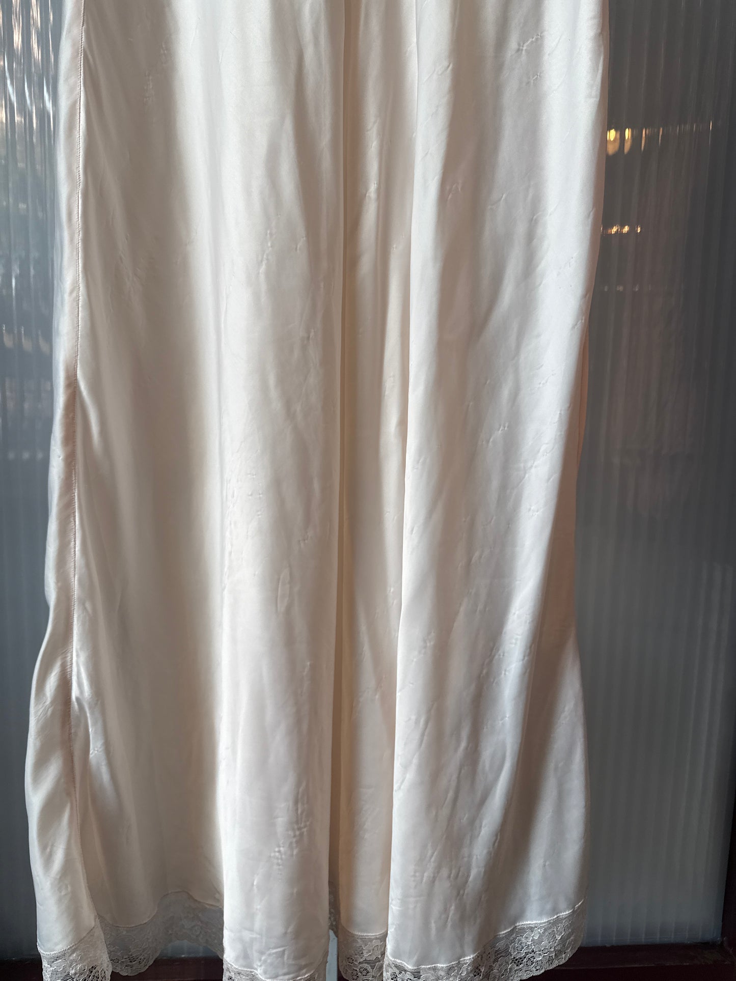 1950s Light Pink Nightgown with Lace Detail