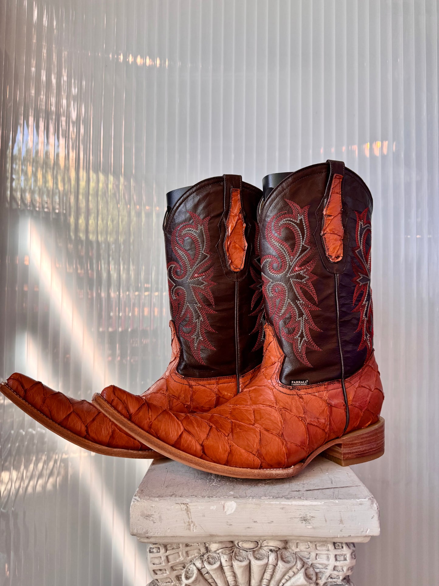 Parrall Pirarucu Skin Boots Size Size 10 1/2