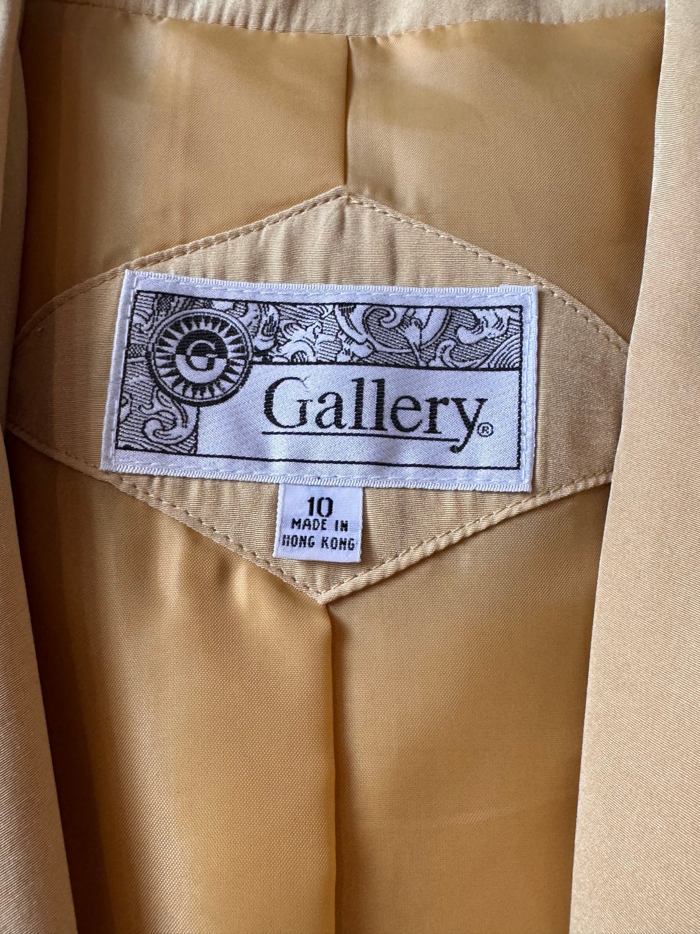 1980s Light Mustard Yellow Trench Coat