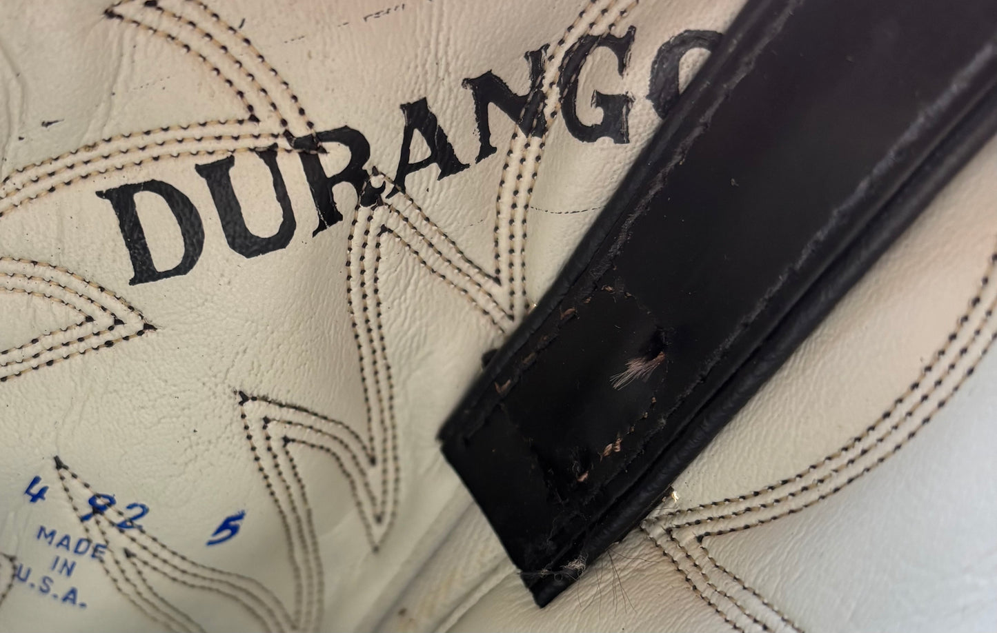 Durango Black Leather Silver tip & Heel 8D