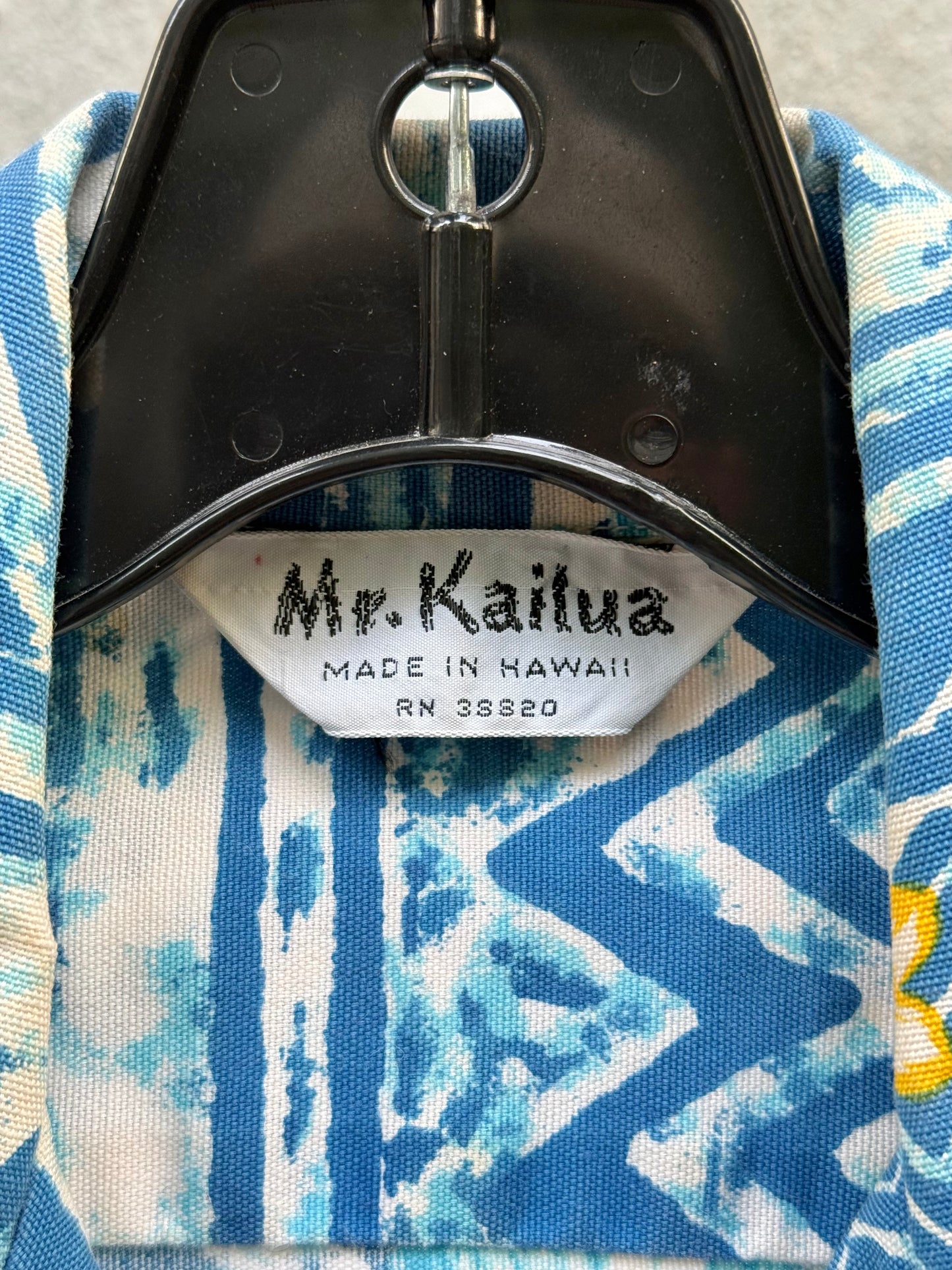 1960s Blue Hibiscus Hawaiian Shirt