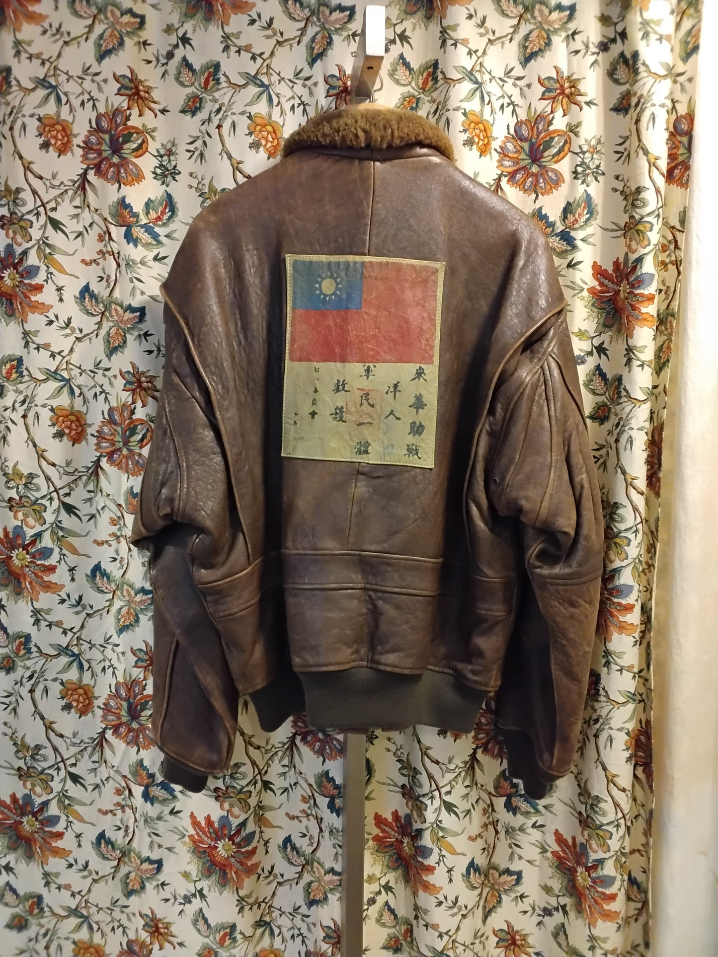 1980's Brown Leather Navy Flight Bomber Jacket