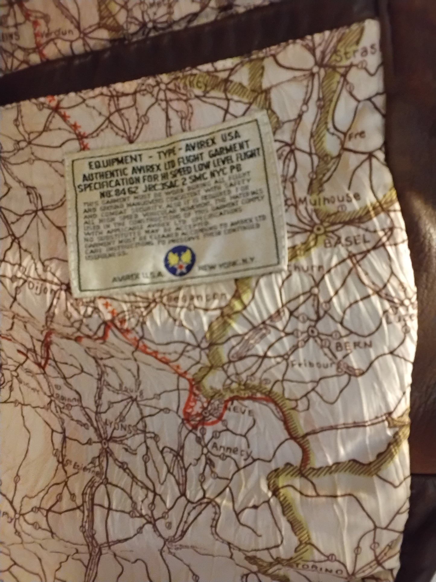 1980's Brown Leather Navy Flight Bomber Jacket