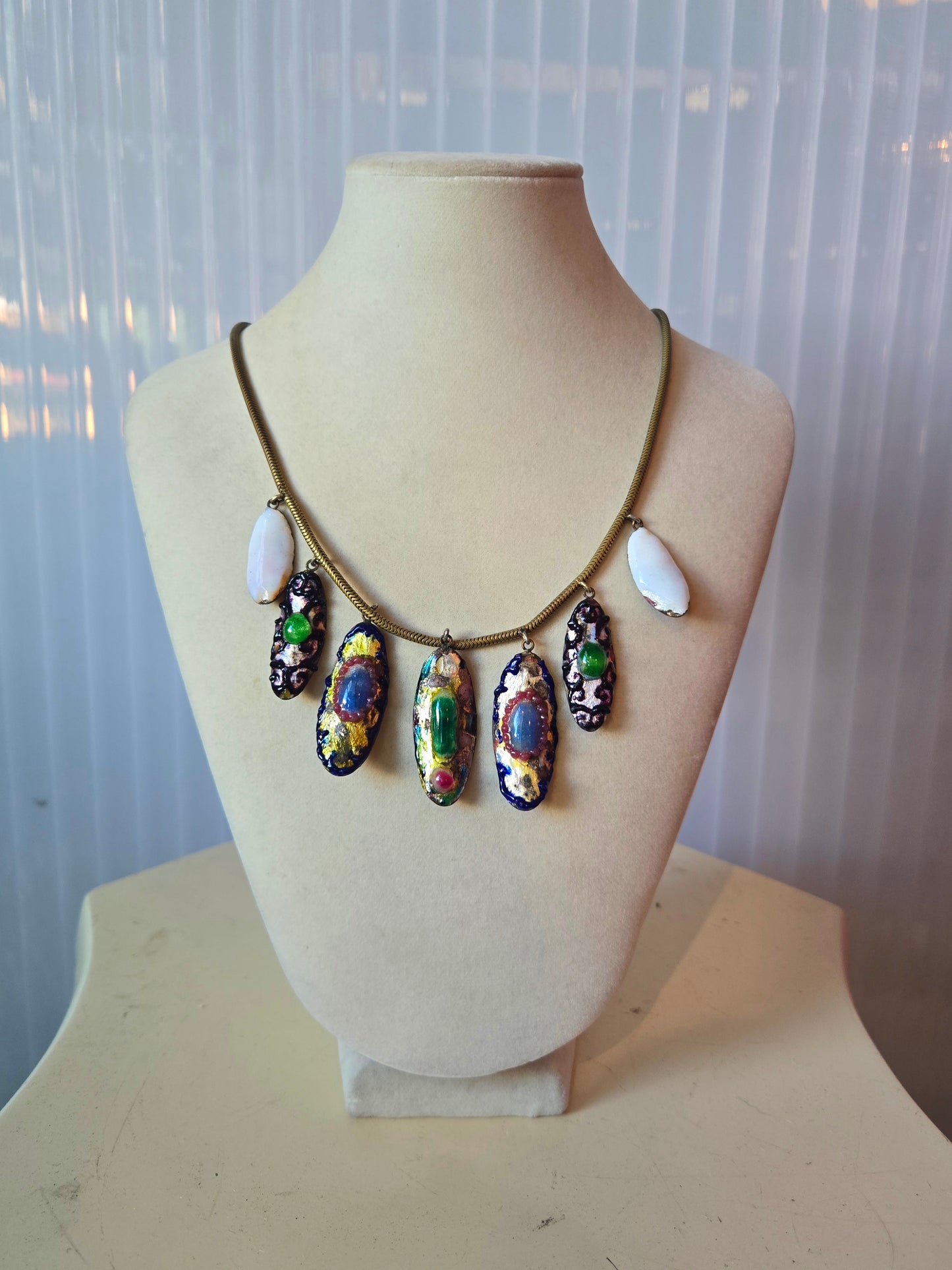 1970s Enamel Multicolor Necklace