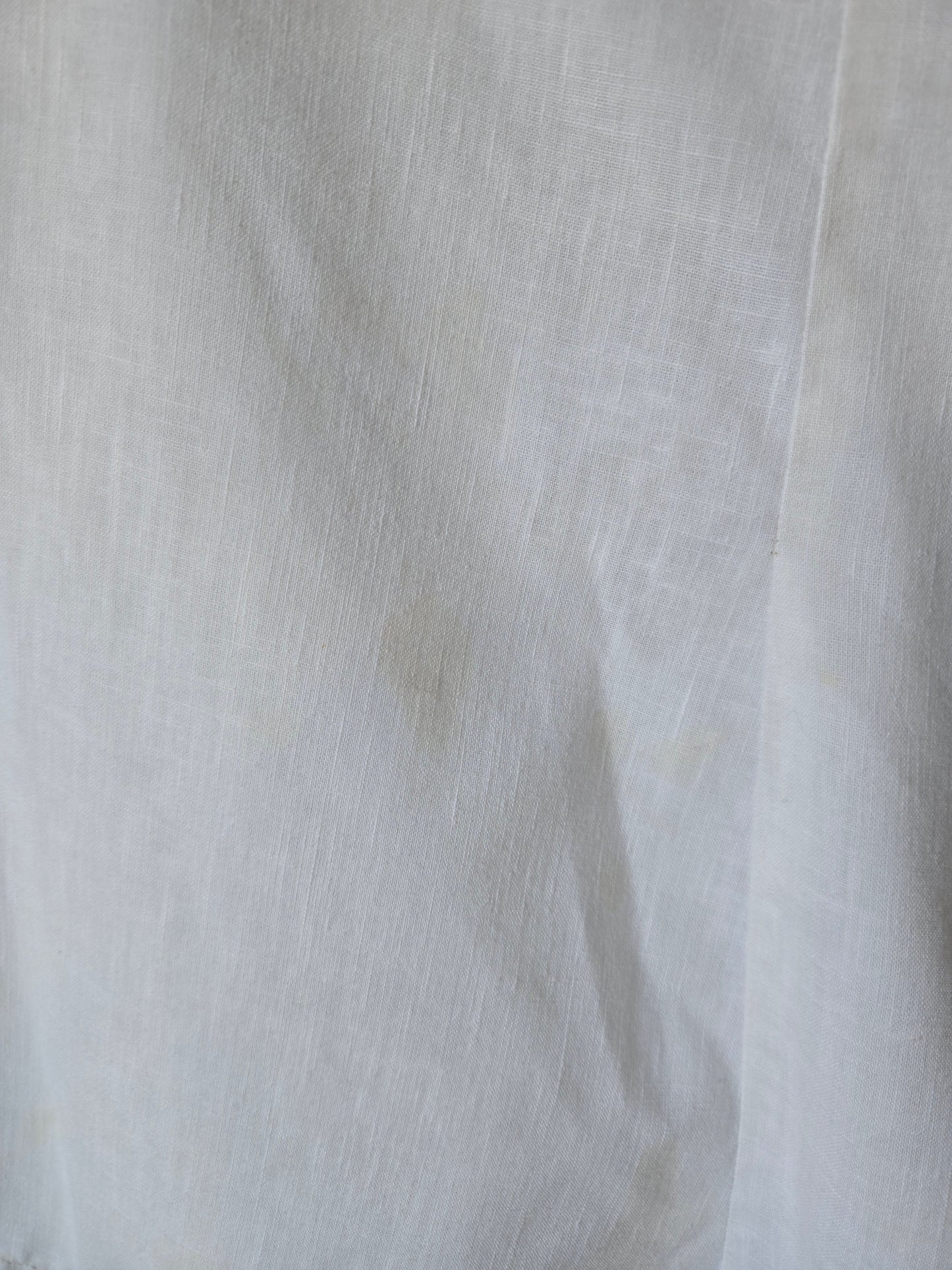 1970s Hand Embroidered White Floral Blouse