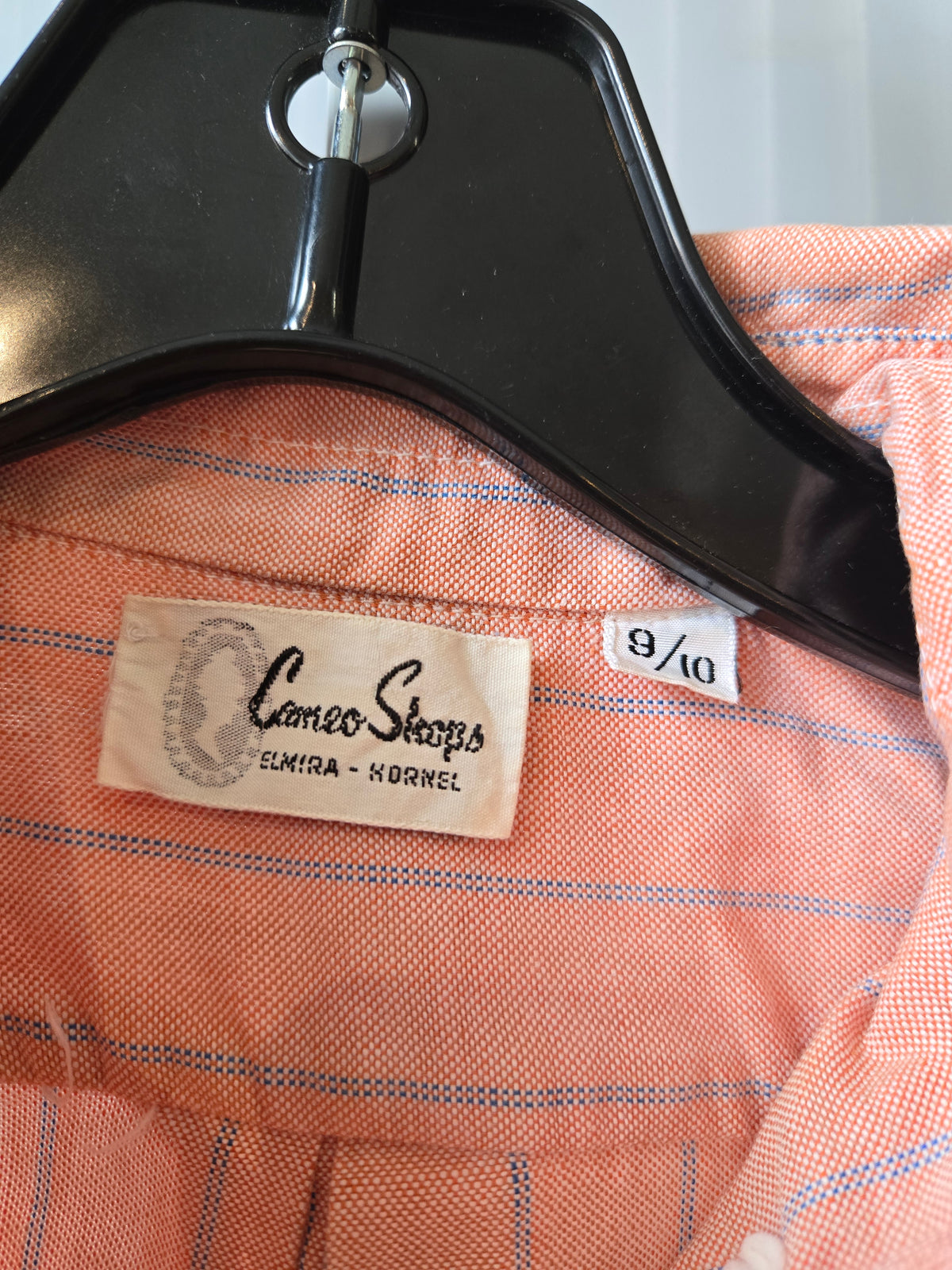 1990s Salmon Pinstripe Shirtdress
