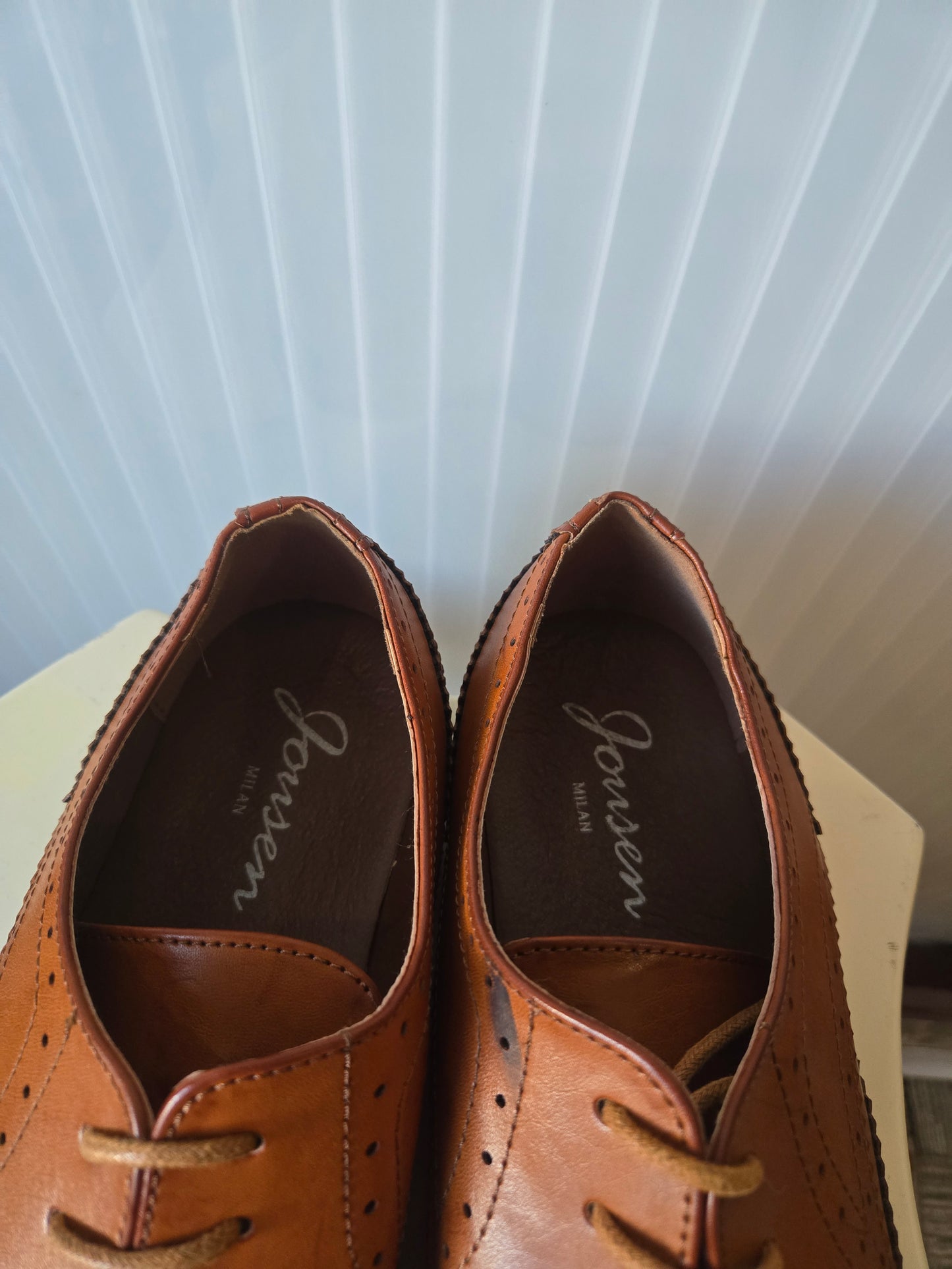 Brown Leather Wingtip Dress Shoes