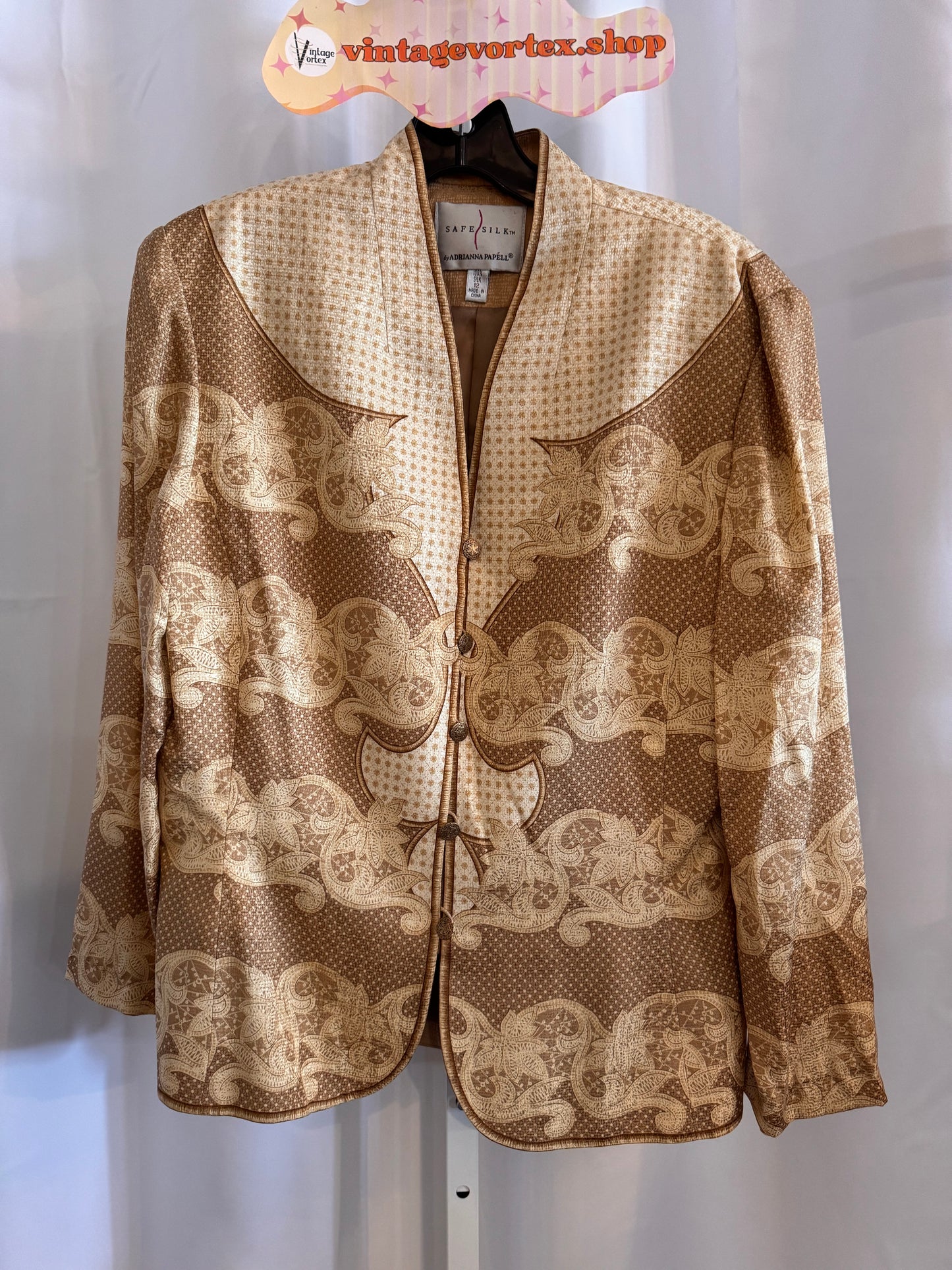 1980s Bronze Silk Jacket