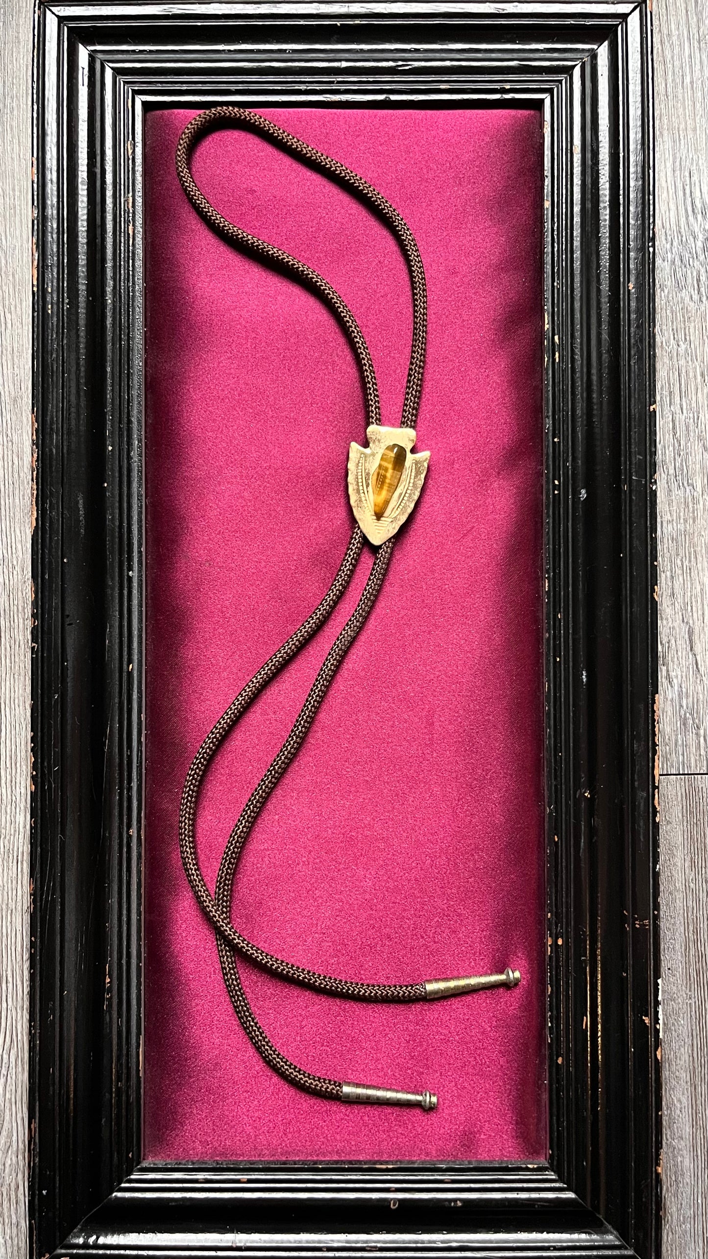 Arrowhead & Tigers Eye Bolo Tie