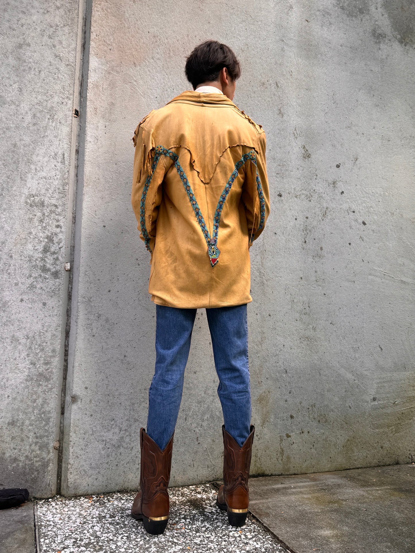 1970s Native American Leather Jacket