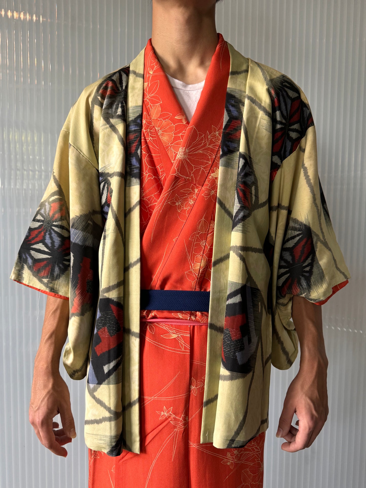 Beige Asanoha Haori