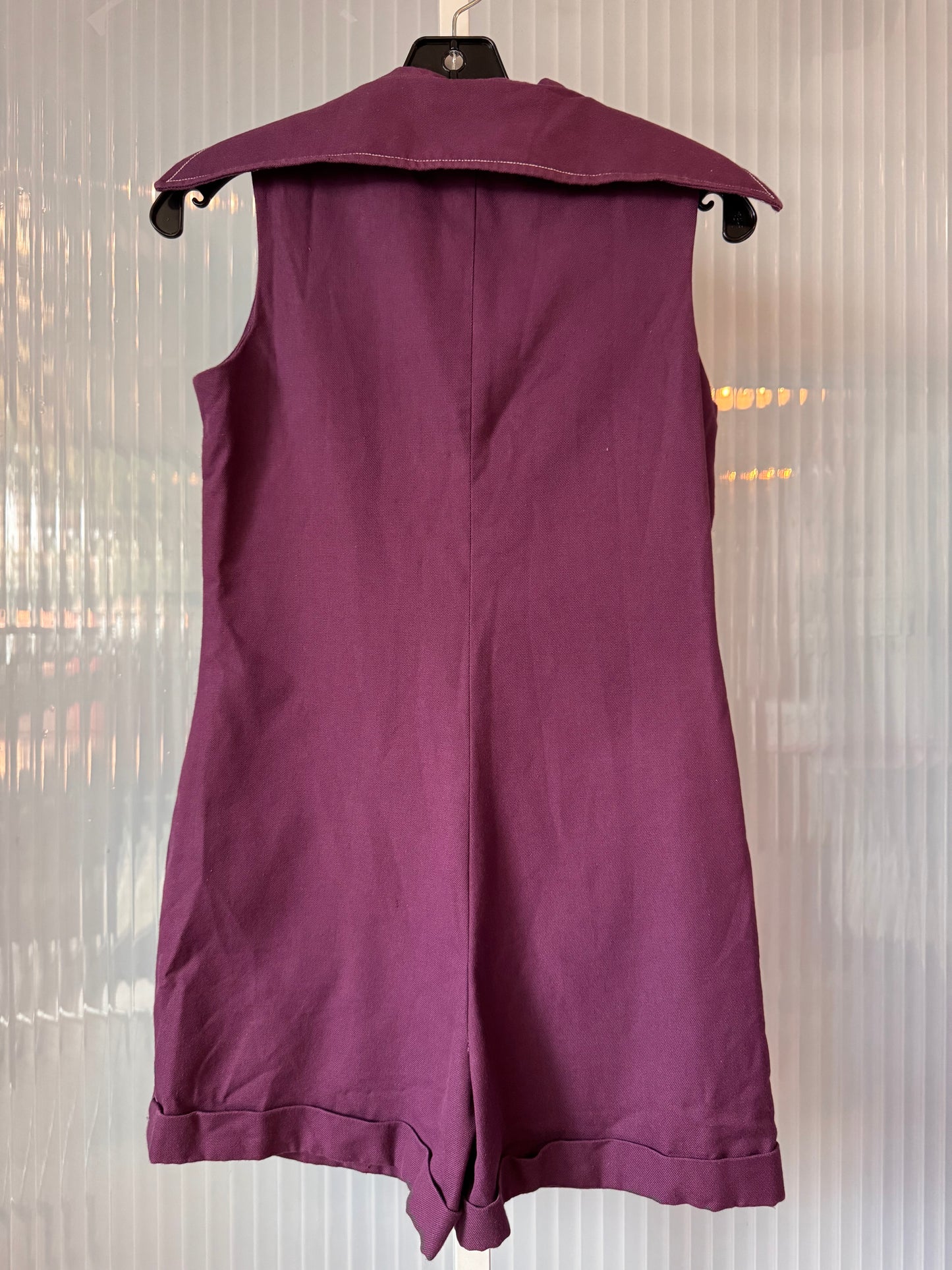 1970s Western-Style Purple Romper
