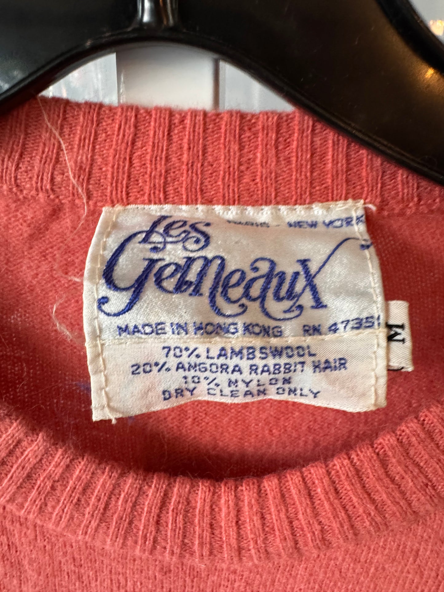 1960s Salmon Pink Wool Sweater